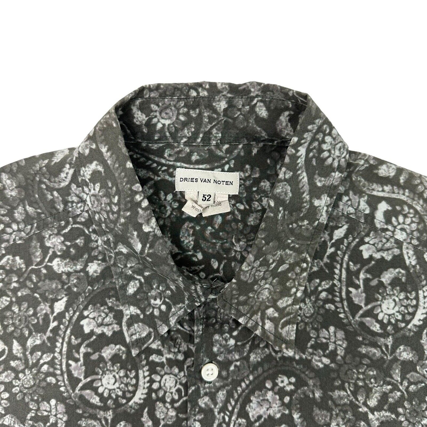 Vintage Dries Van Noten Paisley Shirt Cotton Men’s Medium IT50 Short Sleeve