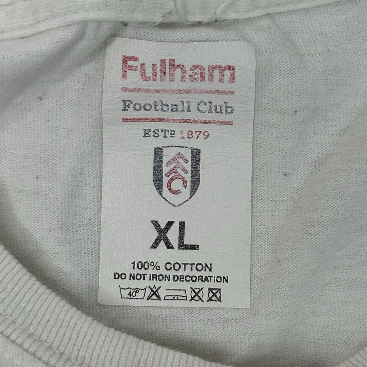 Vintage Fulham Football T-shirt 00’s Team Men’s XL White