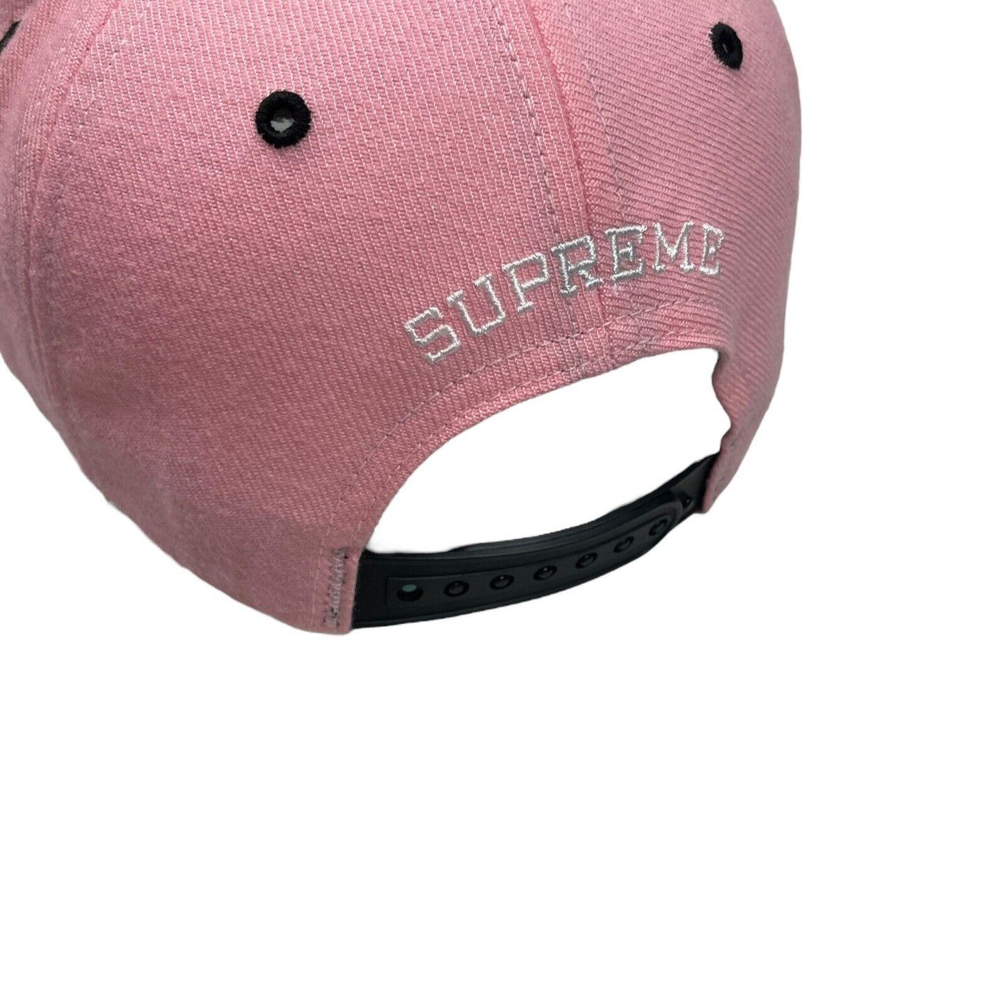 FW17 Supreme Pledge Allegiance 6 Panel Cap Pink And Black Adjustable Embrodiered