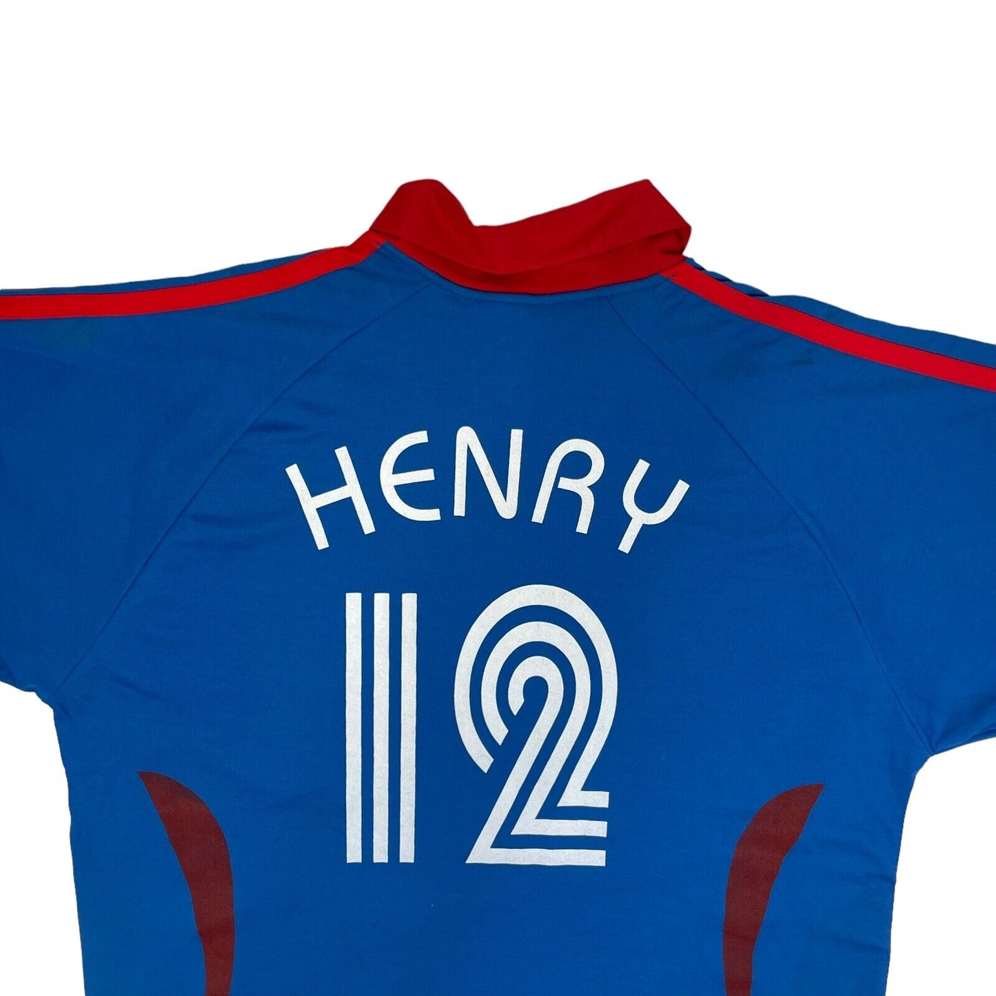 Vintage France Football Shirt 12 Henry Blue And Red Mens Medium 00’s Soccer