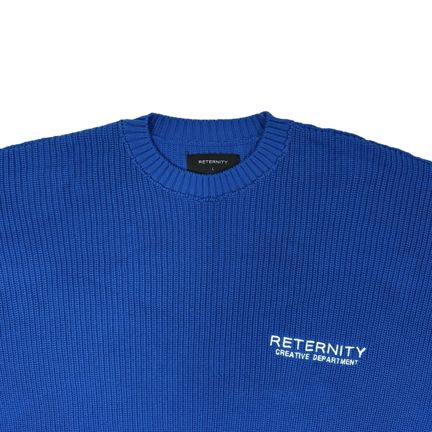 Reternity Dept Knit Sweater Blue Size Large Creative Department Chunky Knit