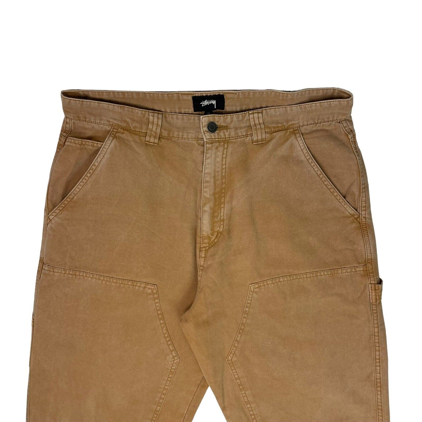 Stussy Washed Canvas Work Pant Gold Brown Mens 32w 29l