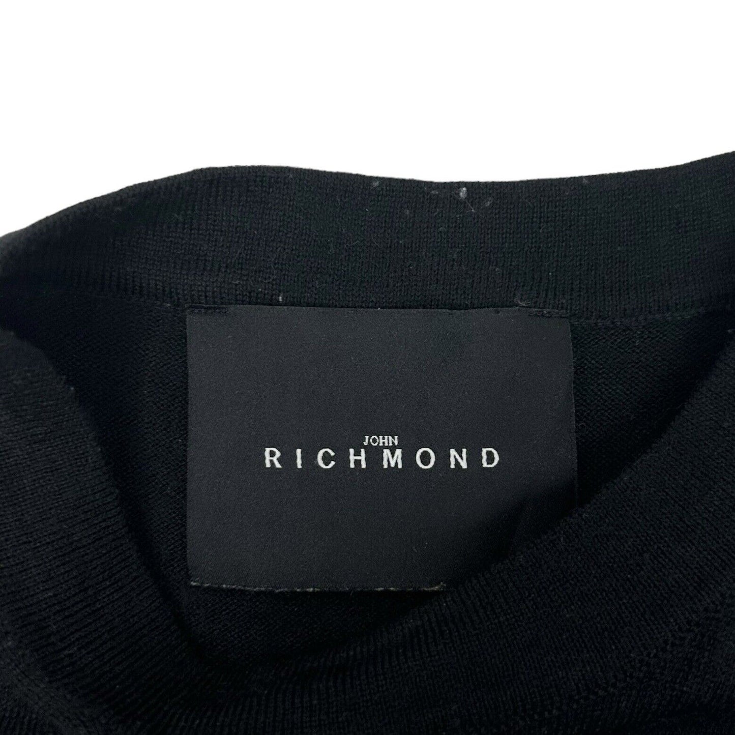 John Richmond Black Wool Blend Jumper Mens Small