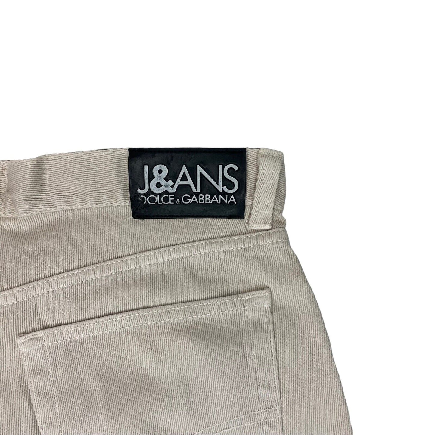 Vintage Dolce & Gabbana Cream Jeans Mens 34w 29l Made In Italy J&ans