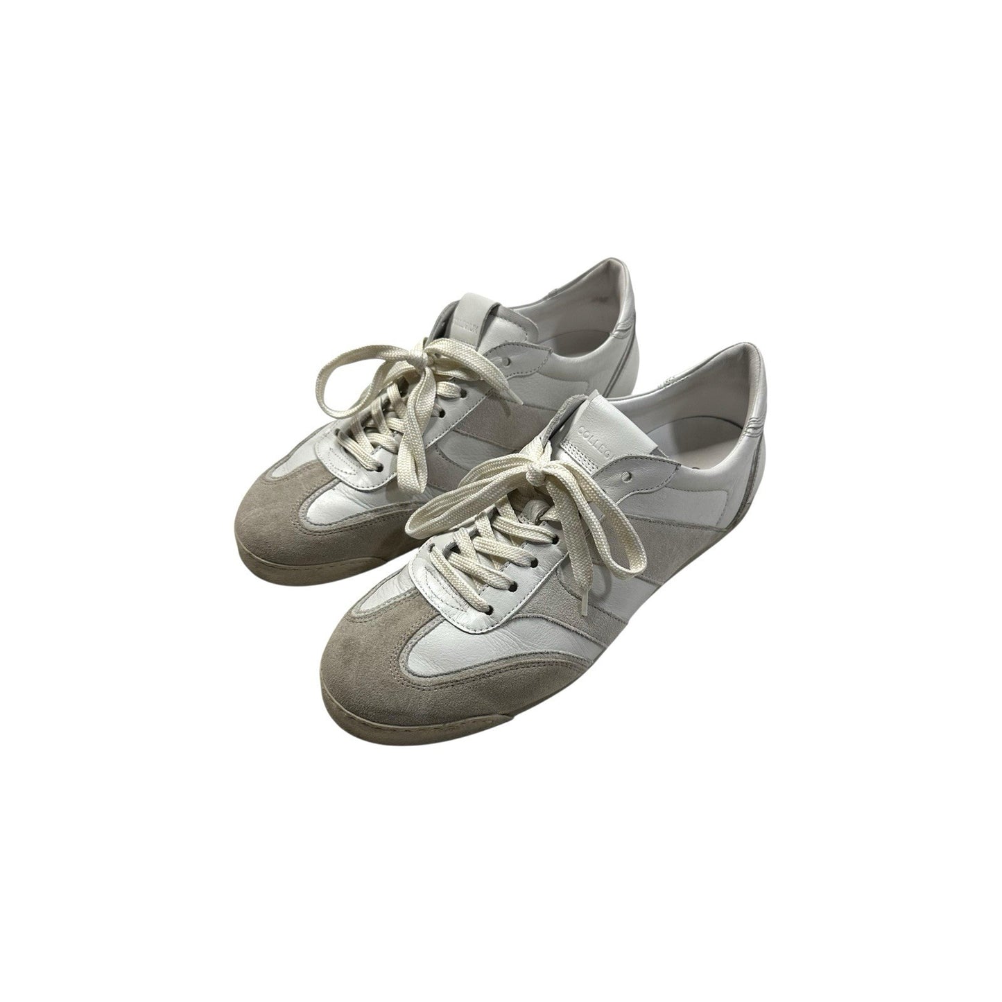 Collegium Pillar Pista Panna Suede EU44 White Leather Made In Italy