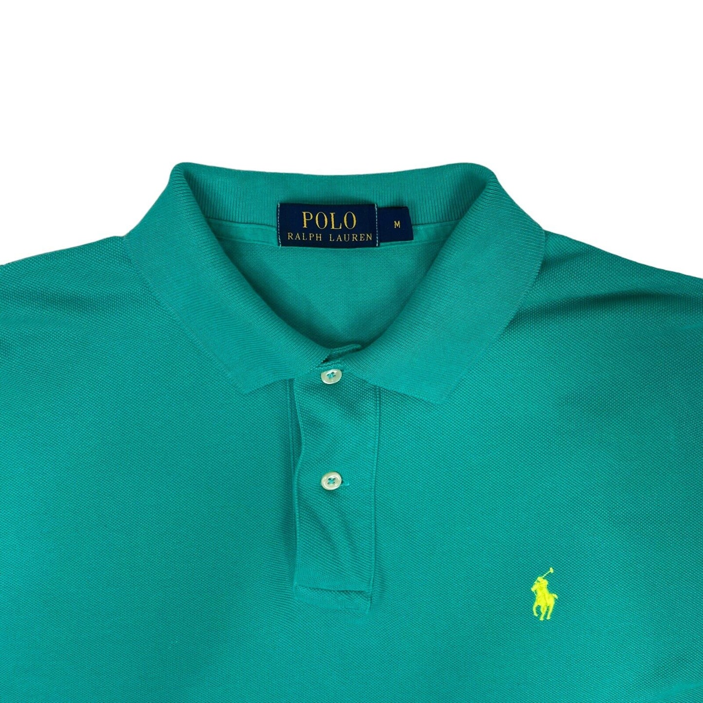 y2k Polo Ralph Lauren Long Sleeve Polo Shirt Mens Medium Green