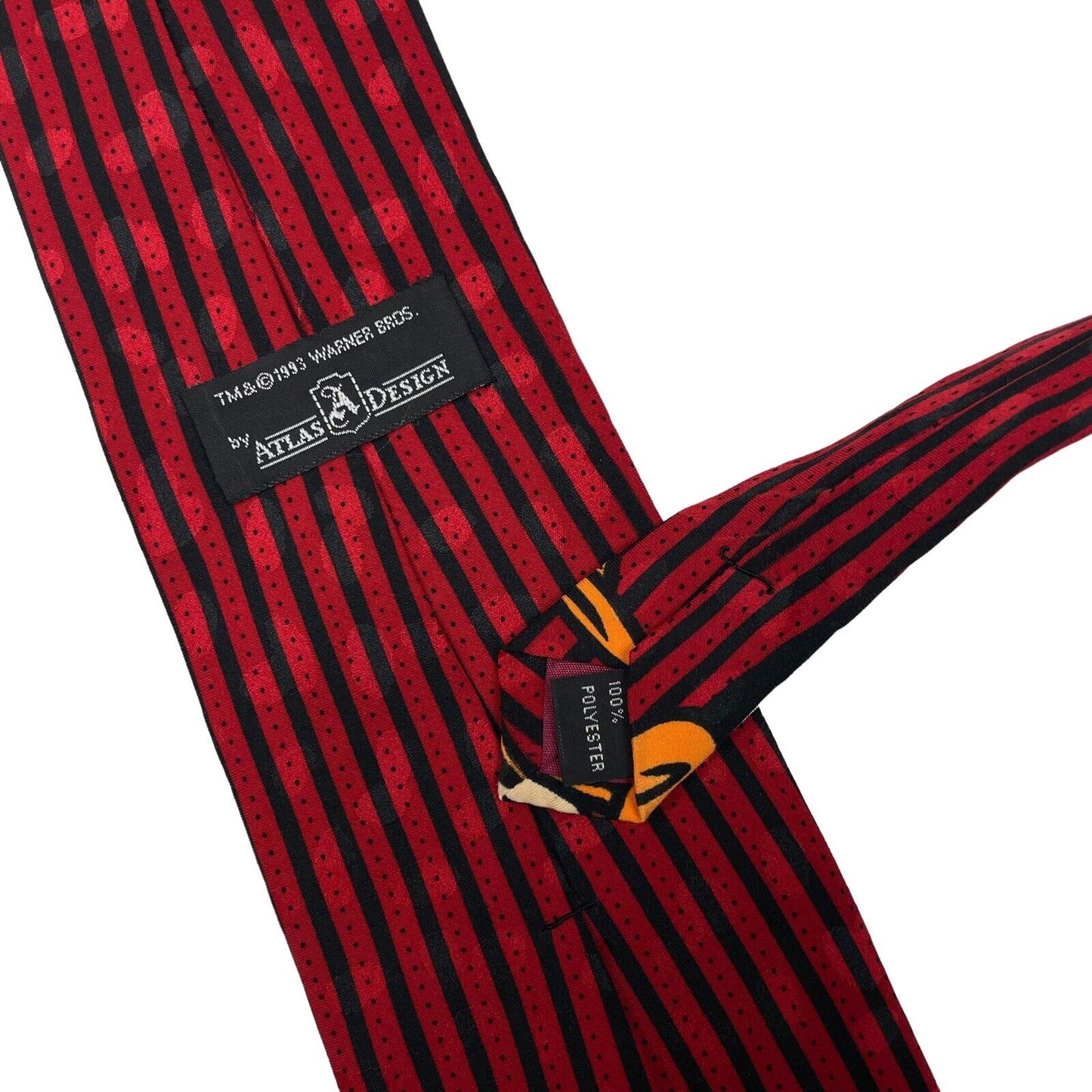 Vintage Daffy Duck Tie Warner Brothers Red And Black