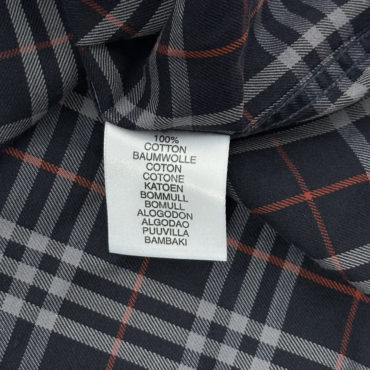Vintage Burberry Check Shirt Men’s Medium Navy Blue And Red