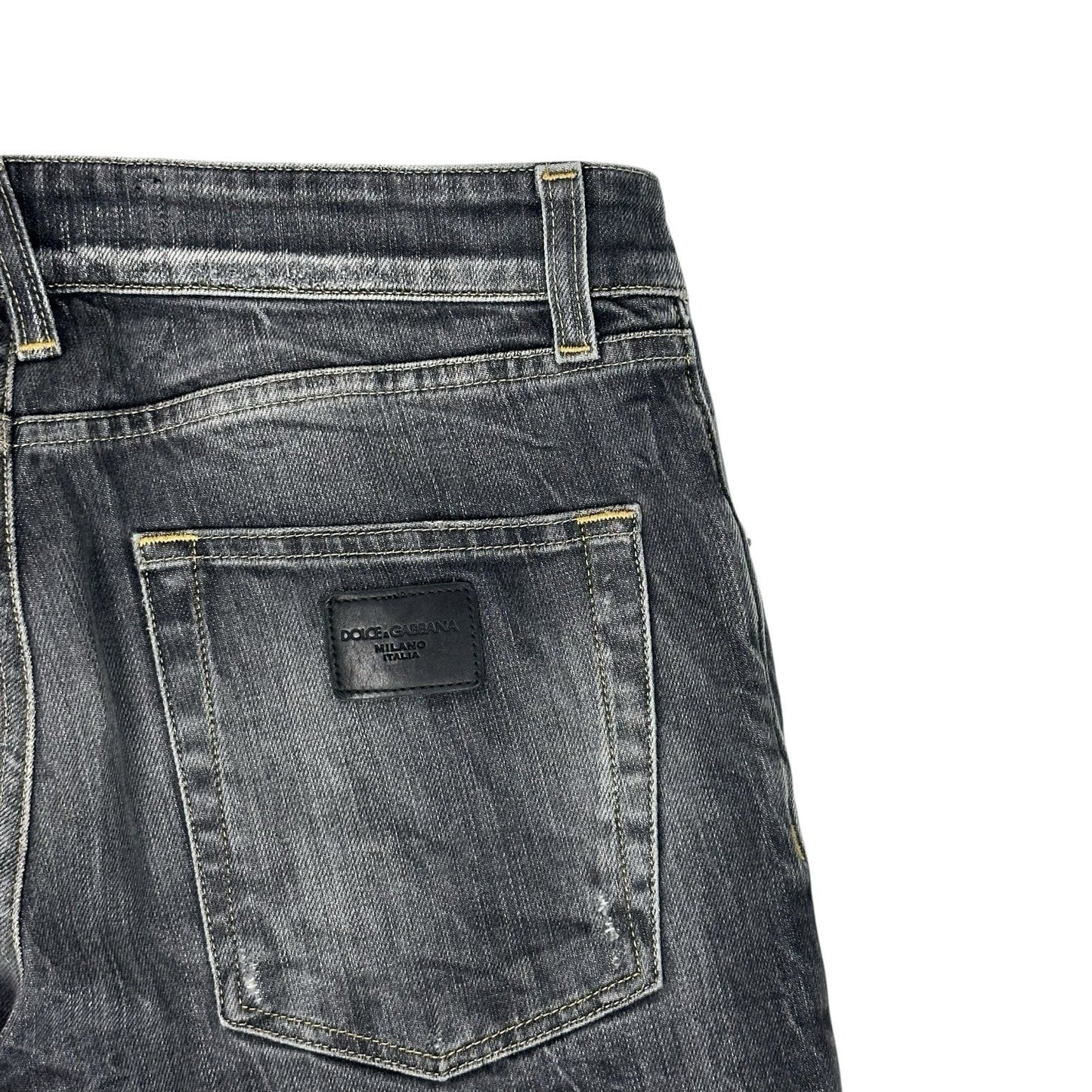 Dolce And Gabbana Jeans IT44 Men’s Black Denim Made In Italy Slim Fit Distressed