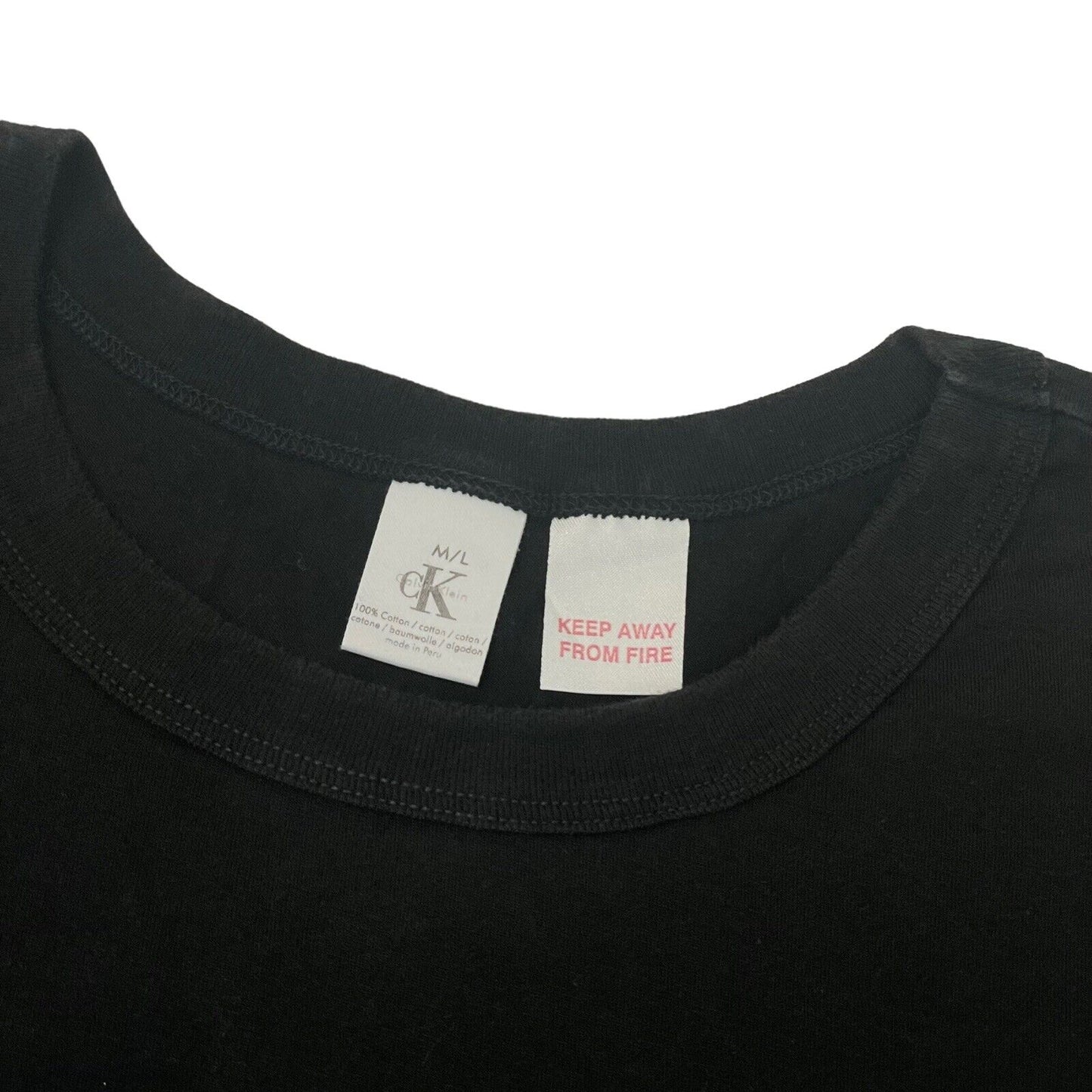 Vintage Calvin Klein Pocket T-Shirt Mens Medium/Large Black