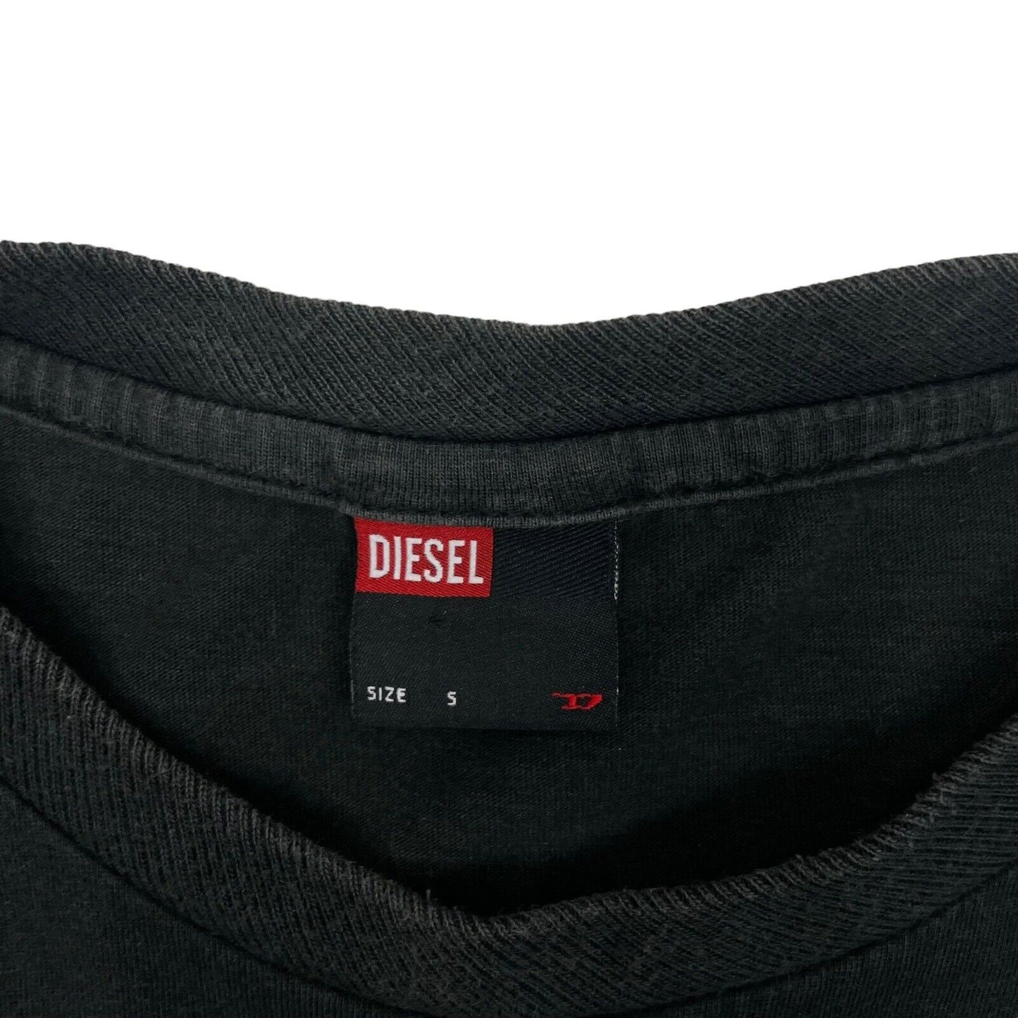 00’s Diesel Logo T-Shirt Black Womens Small Embroidered