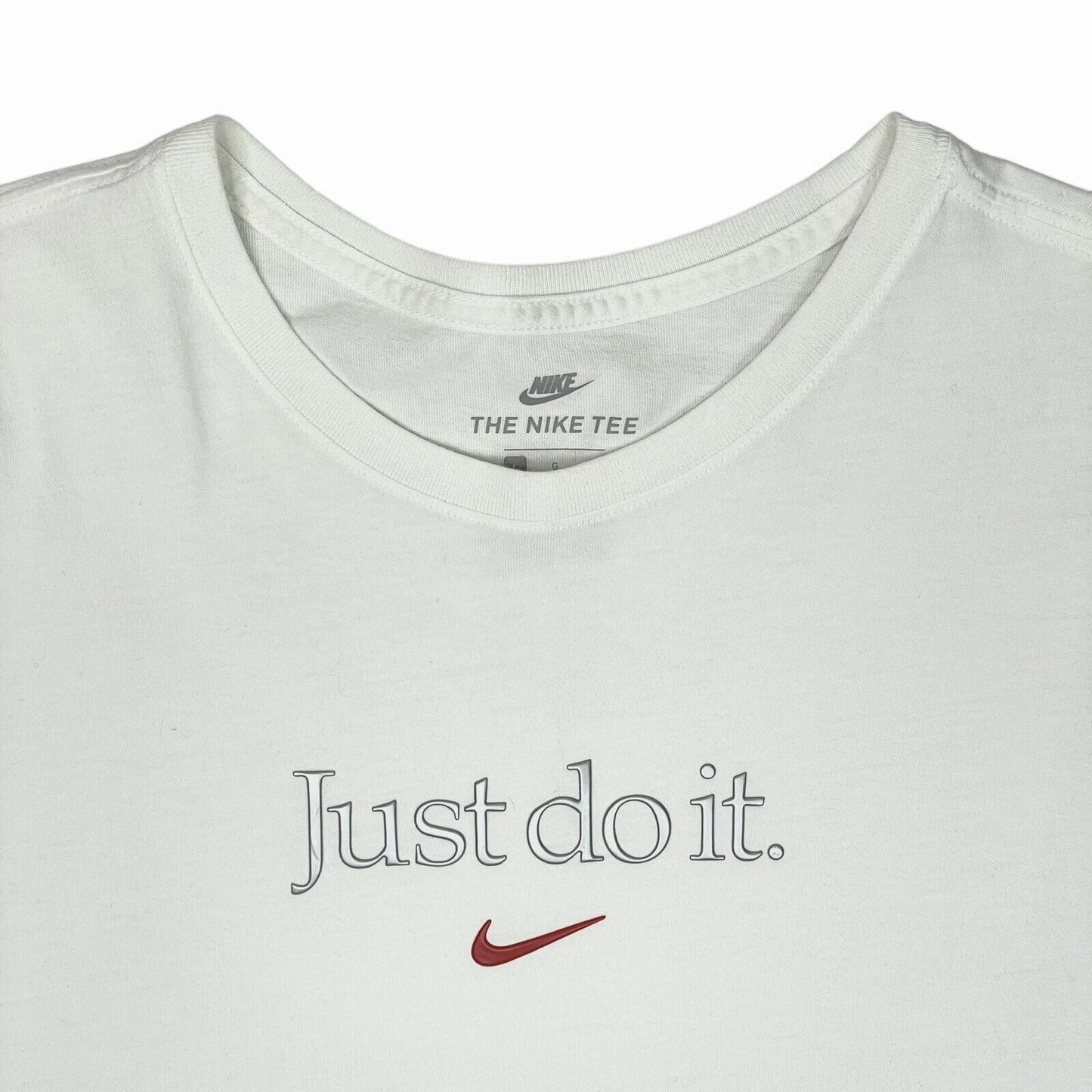 Nike Just Do It Gel Logo T-Shirt White Mens Large