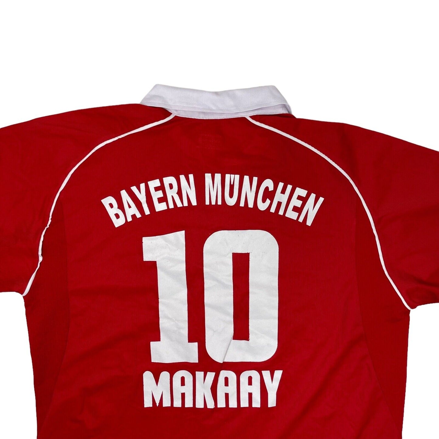 00’s Bayern Munich Football Shirt 10 Makaay Red And White Medium XL Soccer Top