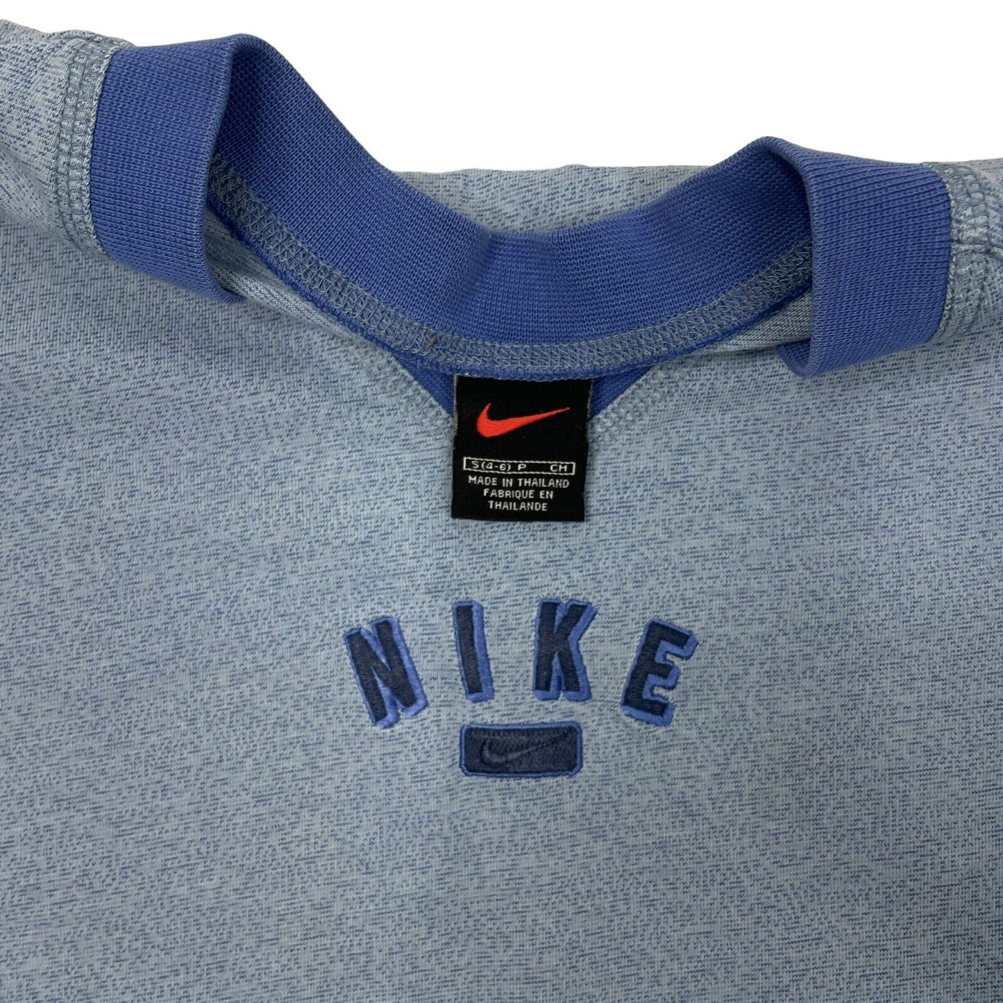 Vintage Nike T-Shirt Womens Small Blue Embroidered Logo 90’s Sportswear