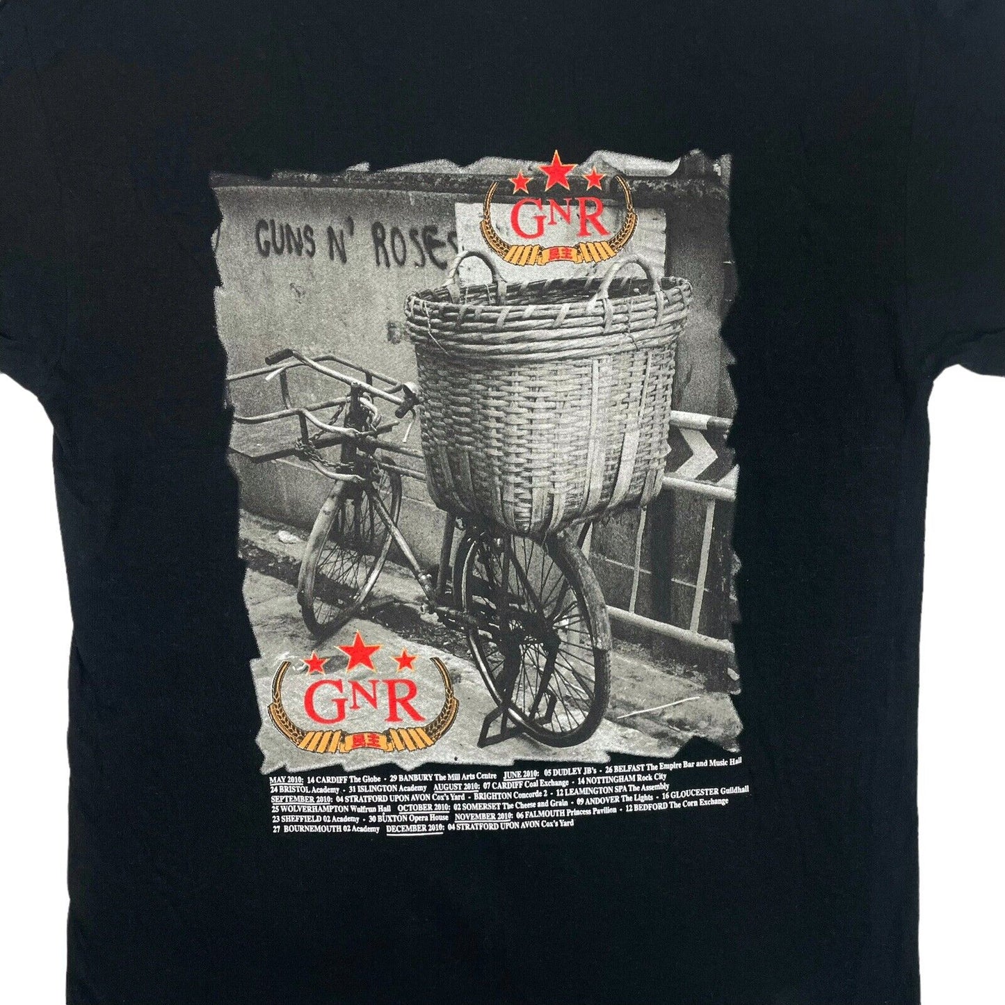 2010 Guns N’ Roses Tour T-Shirt Mens Medium Black Gildan