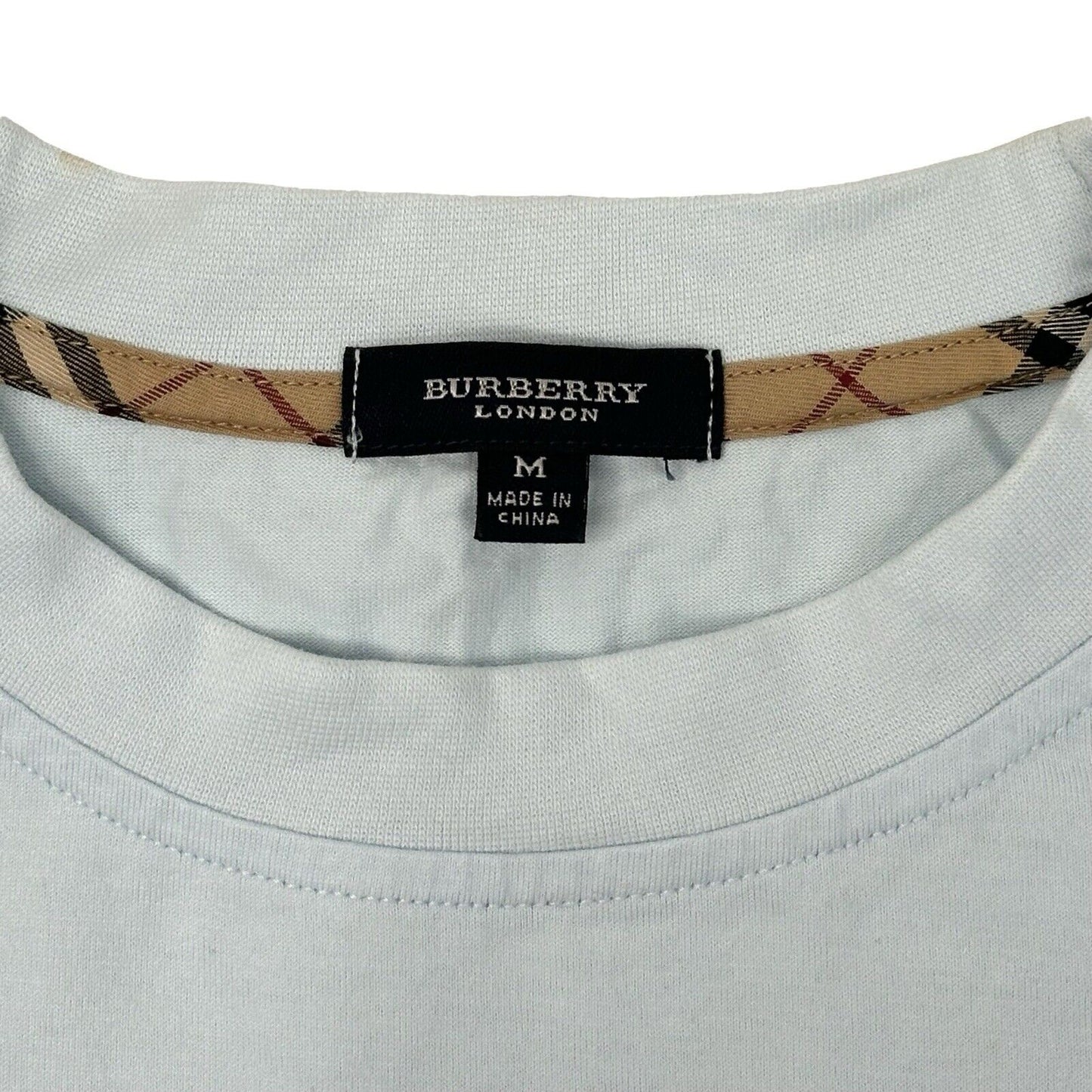 Vintage Burberry Pocket T-Shirt Blue Men’s Medium Long Sleeve