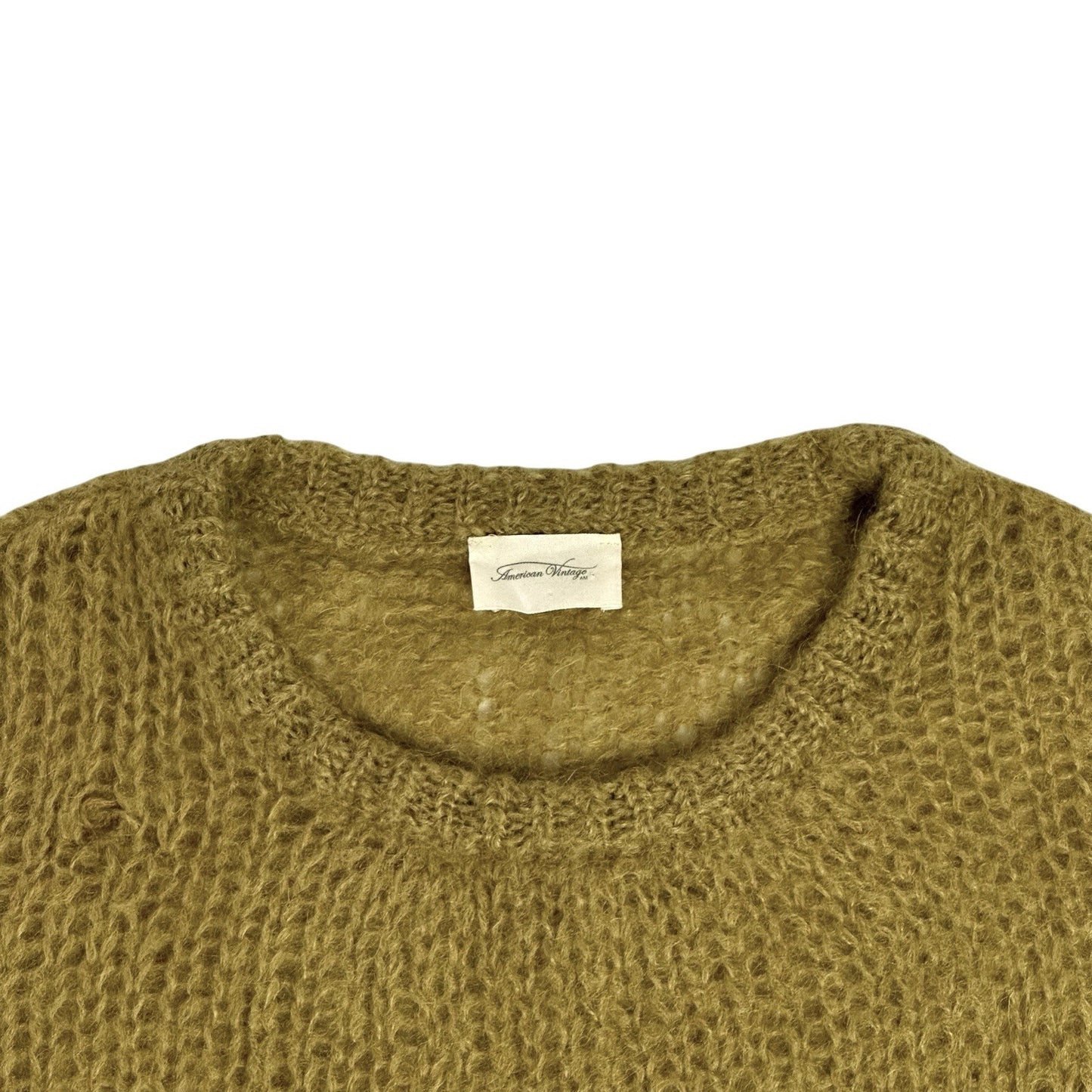 American Vintage Mohair Sweater Crew Neck Jumper Green Men’s Large