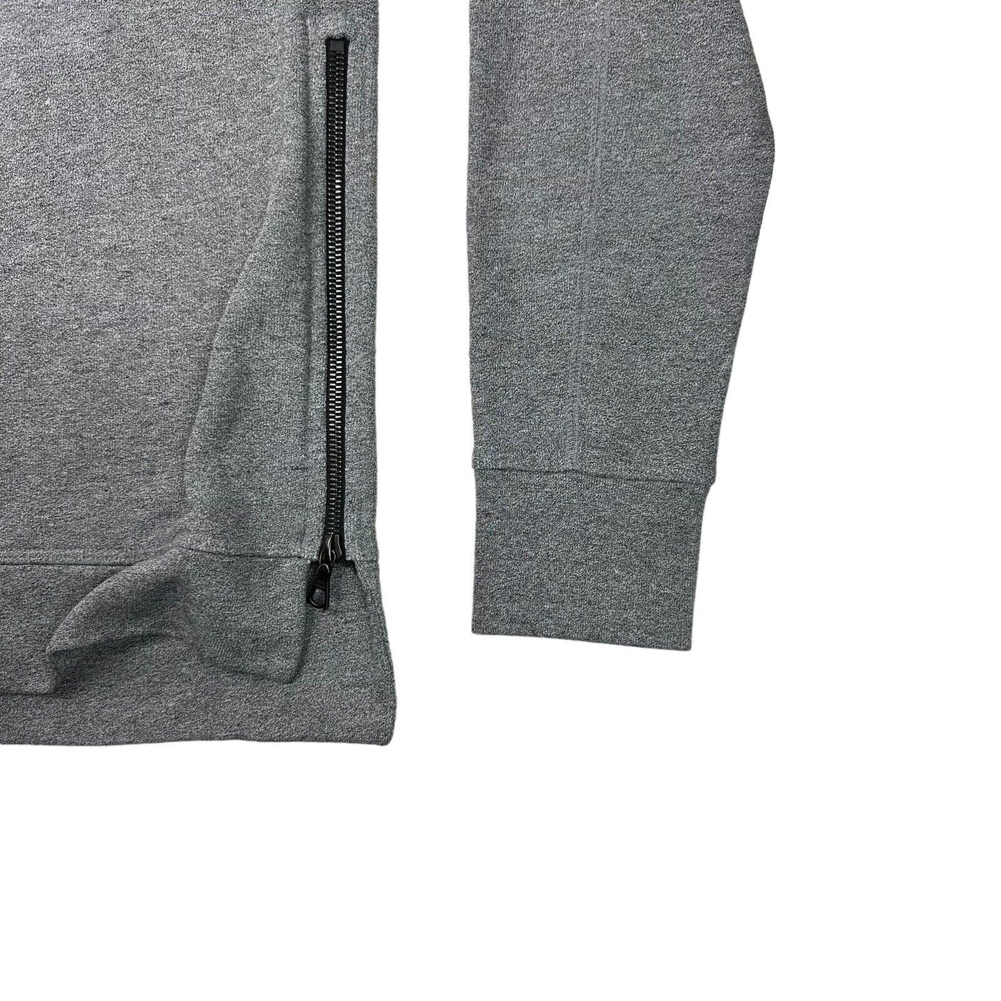 John Elliot Long Line Hoodie Pull Over Mens Size 4 XL Grey Made In USA Riri Zip