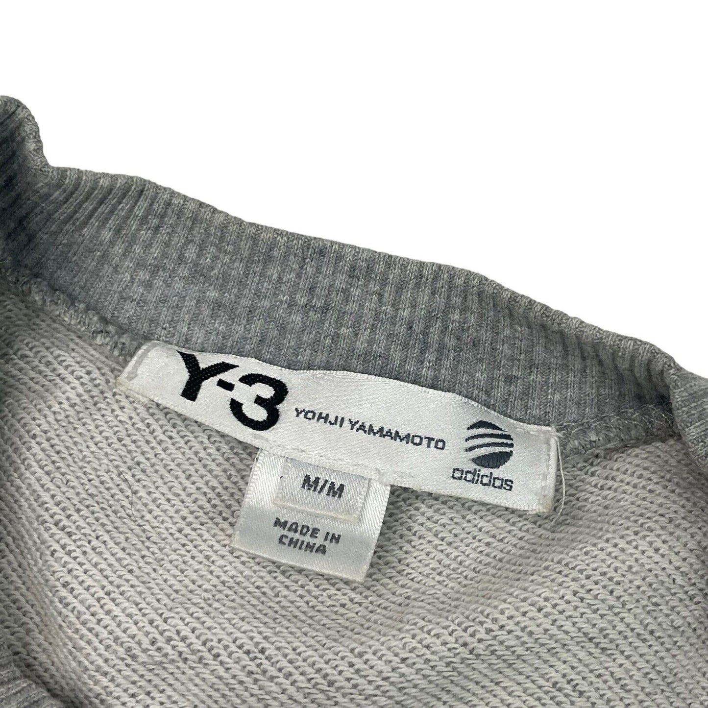 Y-3 Grey Jumper Mens Medium 2015 Yohji Yamamoto x Adidas Grey Graphic Print