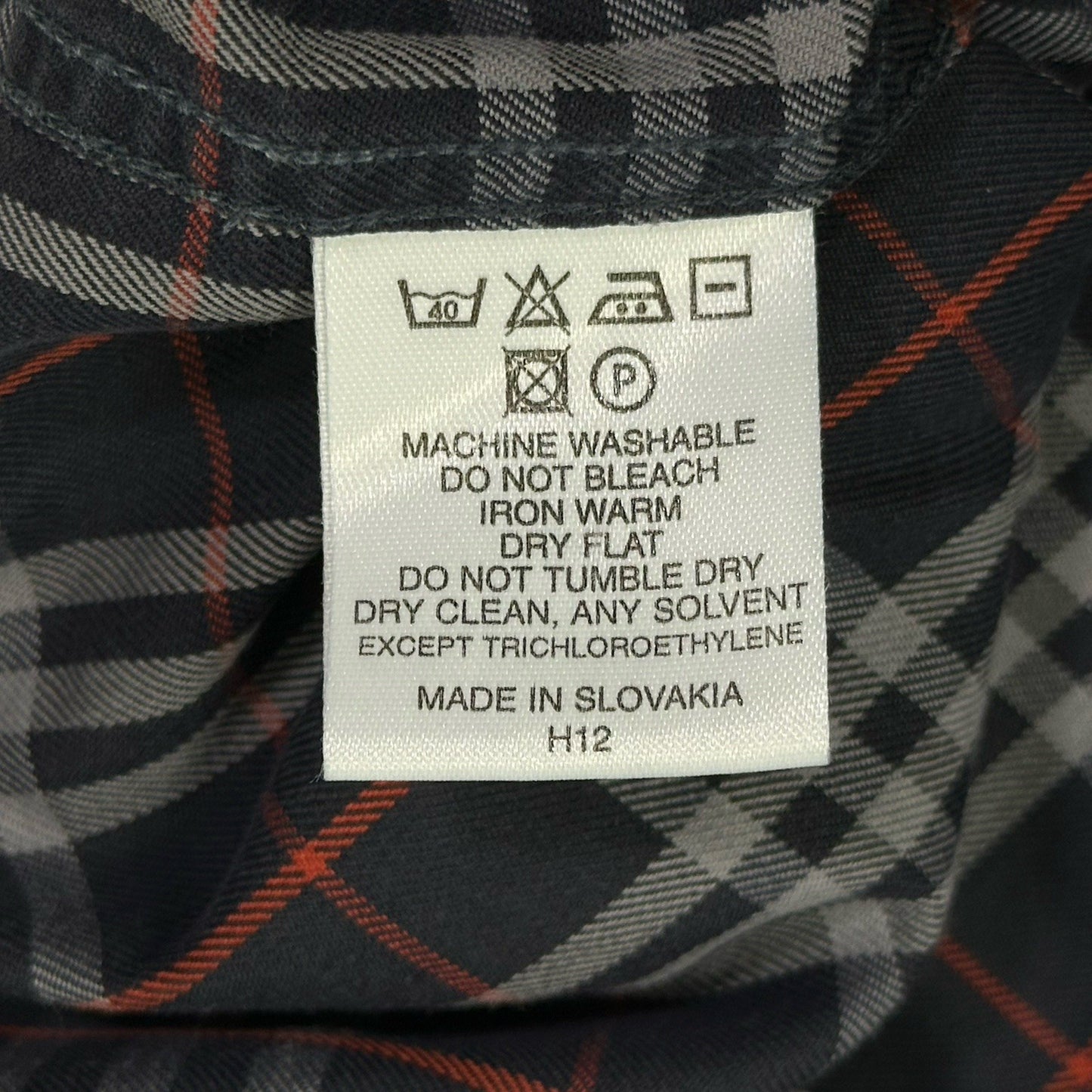 Vintage Burberry Check Shirt Men’s Medium Navy Blue And Red