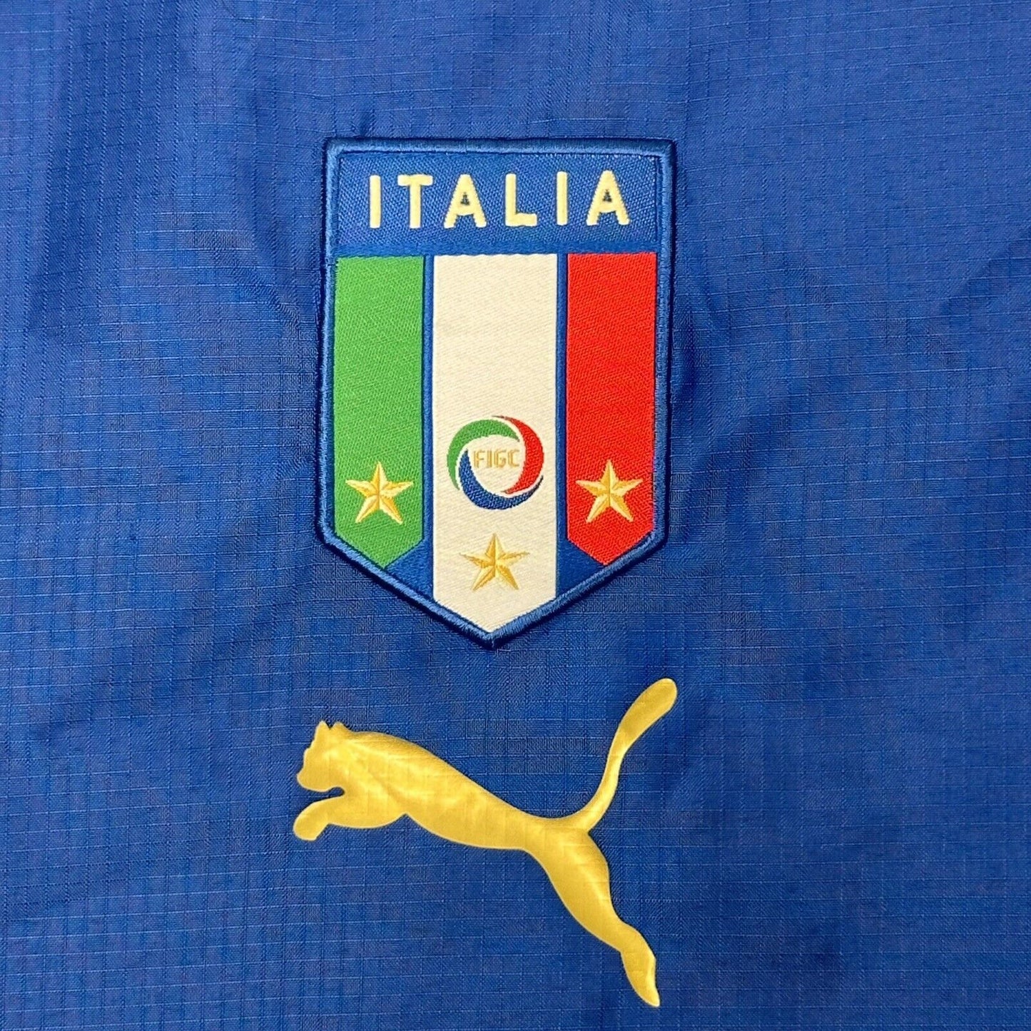 06-07 Italy Puma Football Shirt Mens XL Blue Designed By Neil Barrett