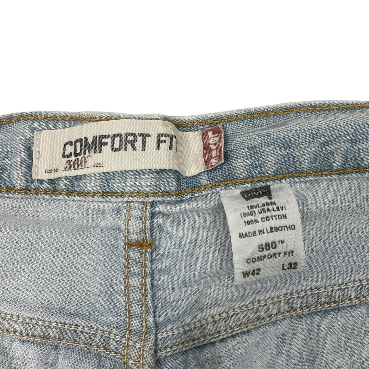 00’s Levi’s 560 Blue Denim Jeans Mens 42w 24l Straight Leg