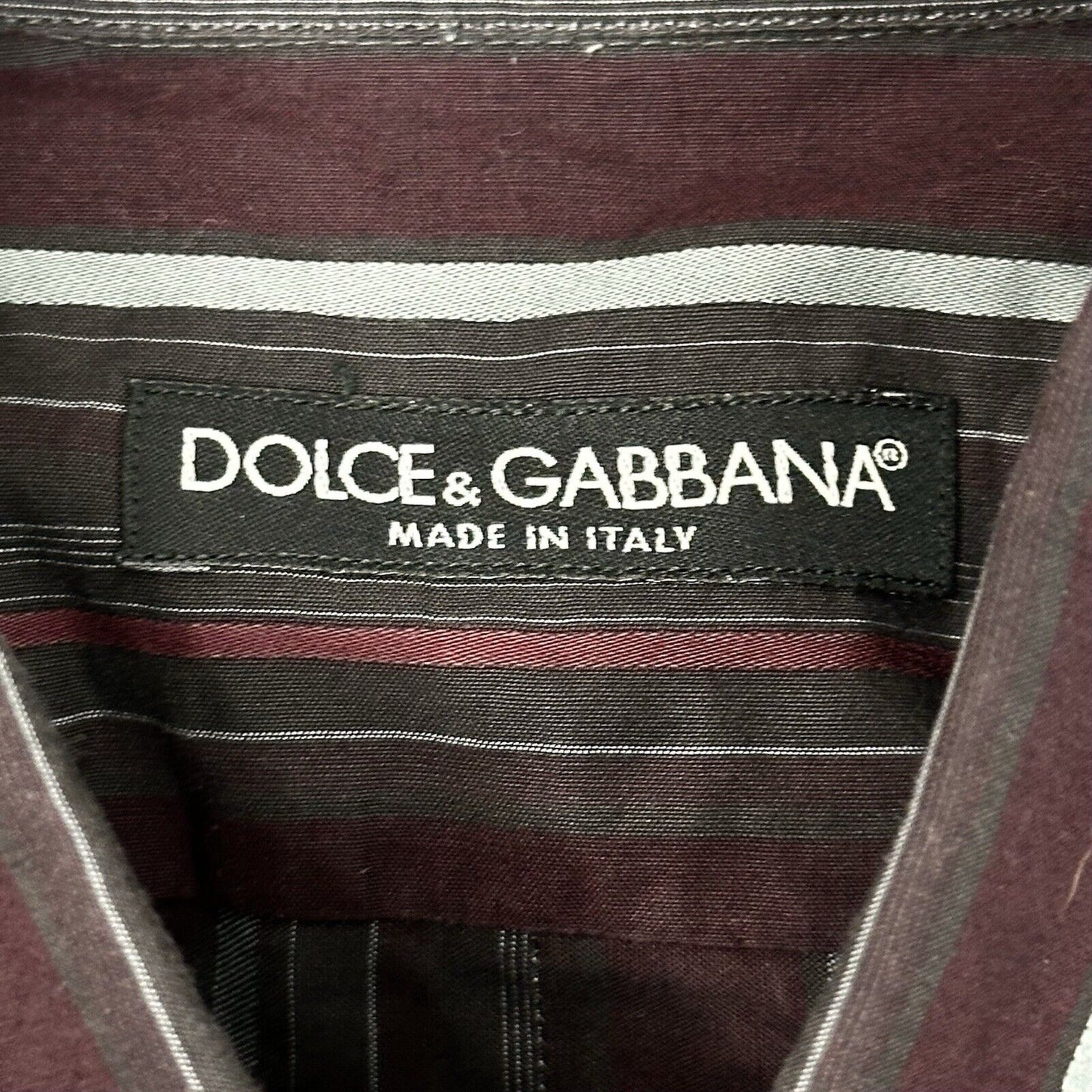 Dolce & Gabbana Shirt Medium Multicoloured Stripe Made In Italy