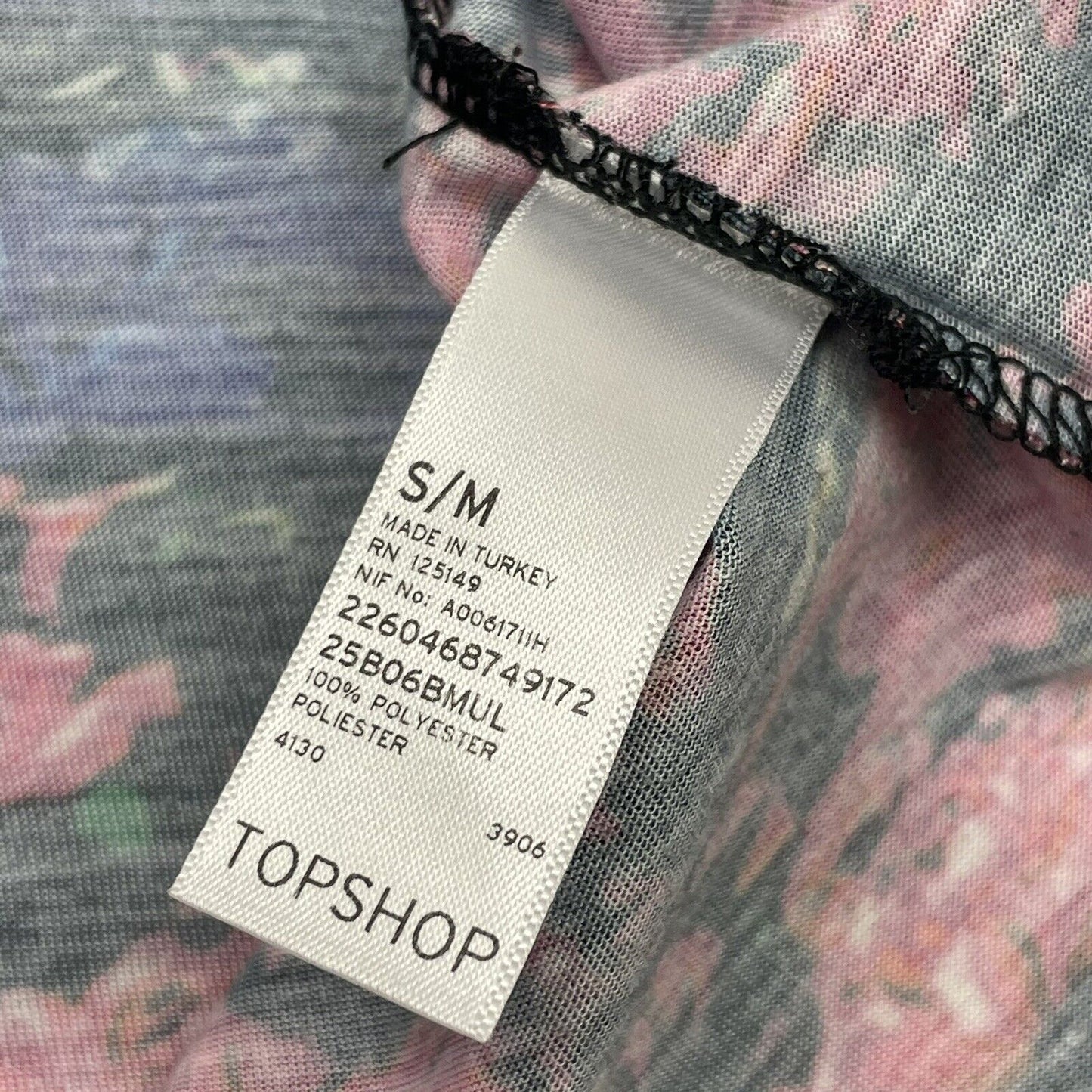 Mary Katrantzou x Topshop Blue Pink Top Womens S/M All Over Graphic Print 2012