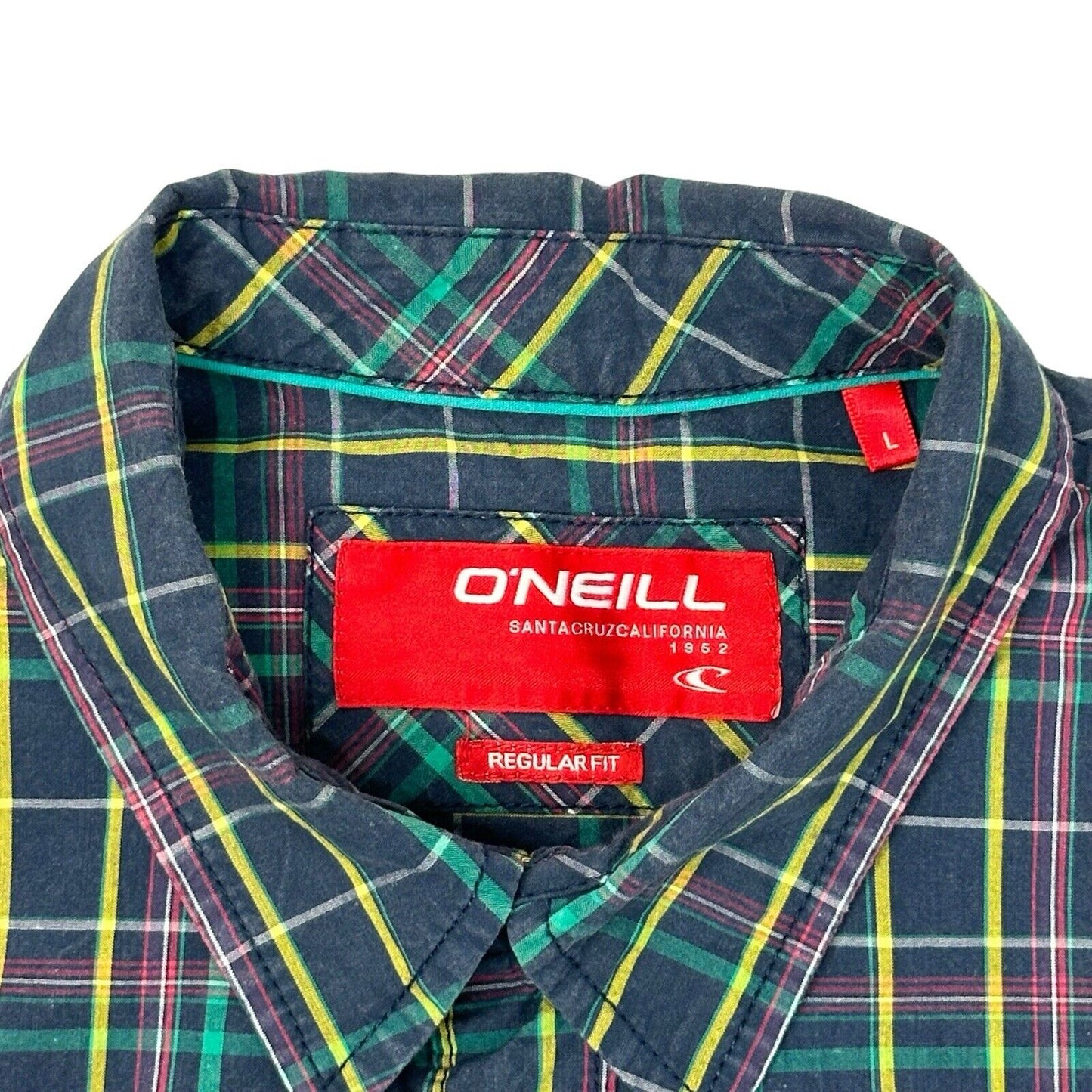 Vintage O’Neill Check Shirt Mens Large Navy Blue Multicoloured Surfwear