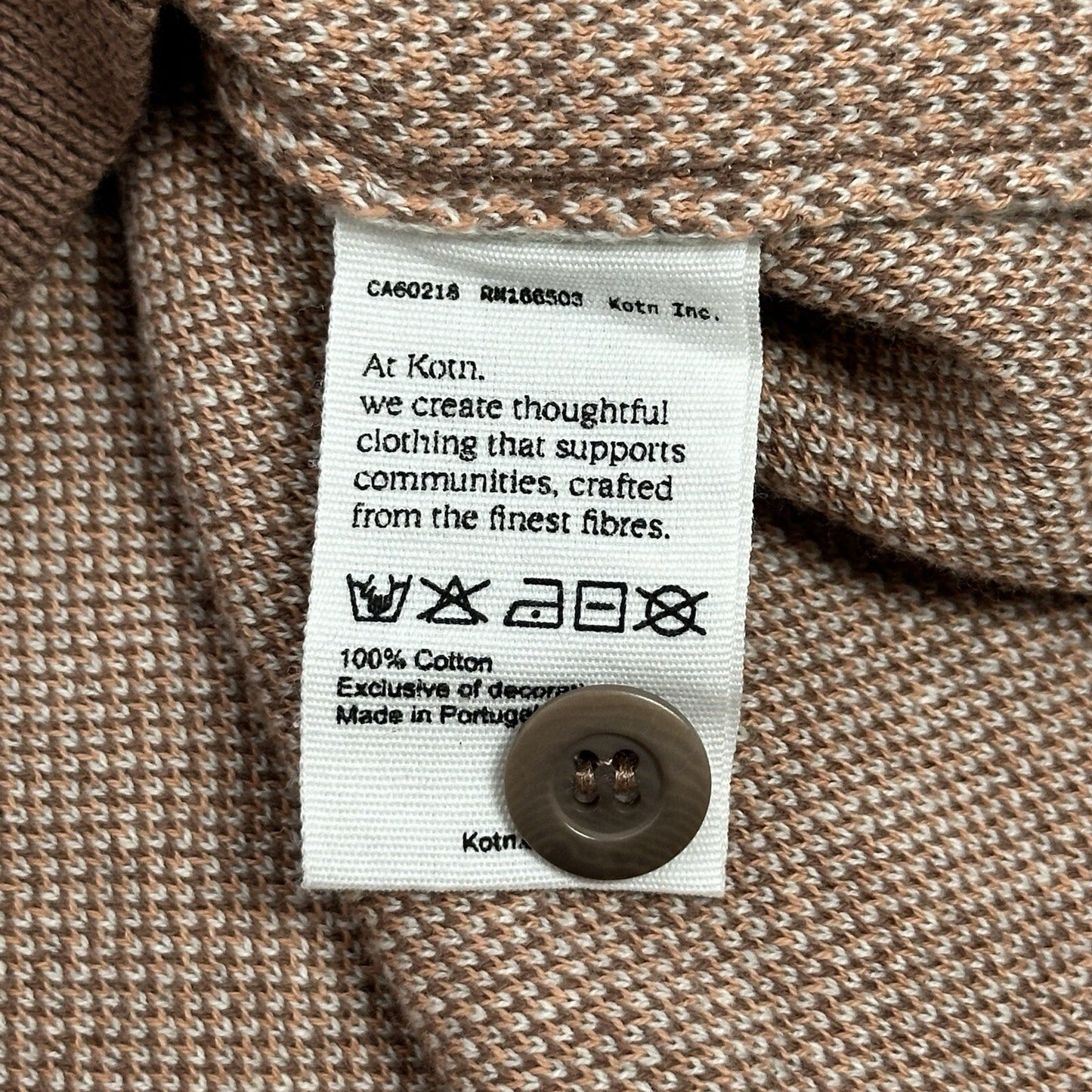 Kotn Ramzy Knit Shirt Men’s Medium Brown