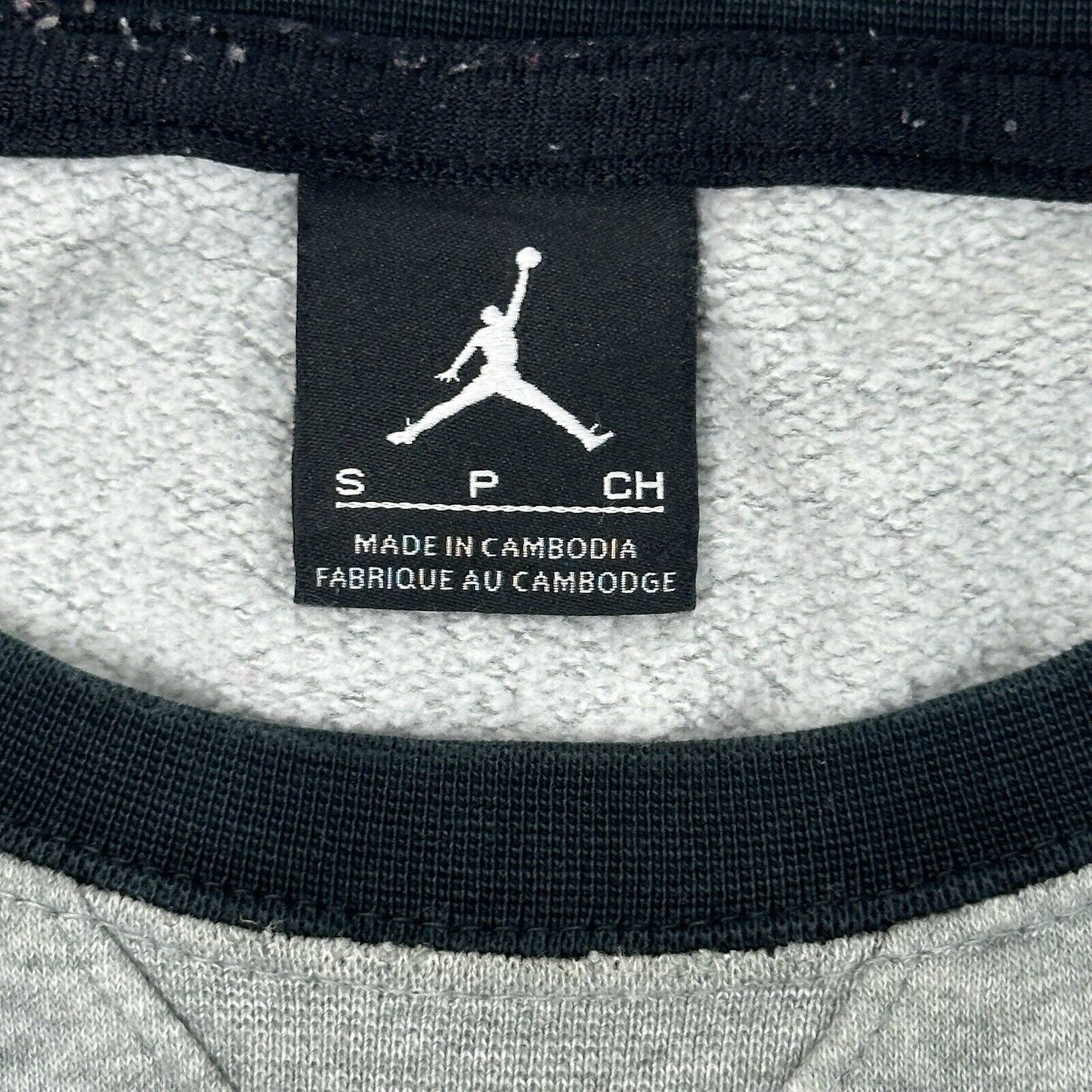 Jordan Jumper Mens Small Grey Crew Neck Sweater