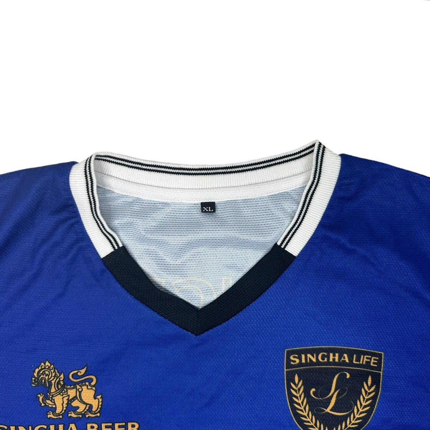 00’s Singha Beer Sports Jersey Shirt Mens XL Blue All Over Print