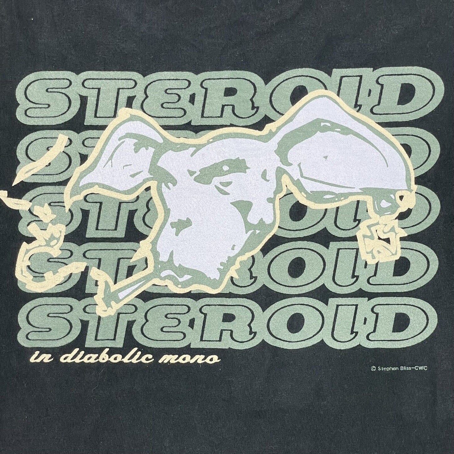 Vintage Steroid T-Shirt by Stephen Bliss Graphic Print Mens Large Rockstar Games