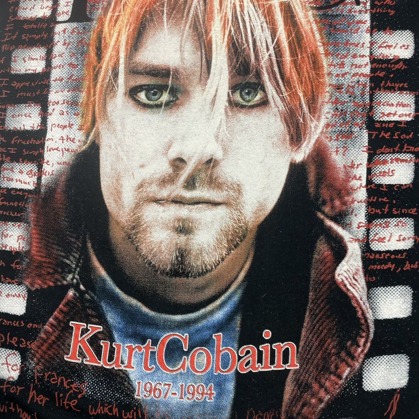 Vintage Kurt Cobain Euro T-Shirt Mens Large Black 90’s Grunge Nirvana