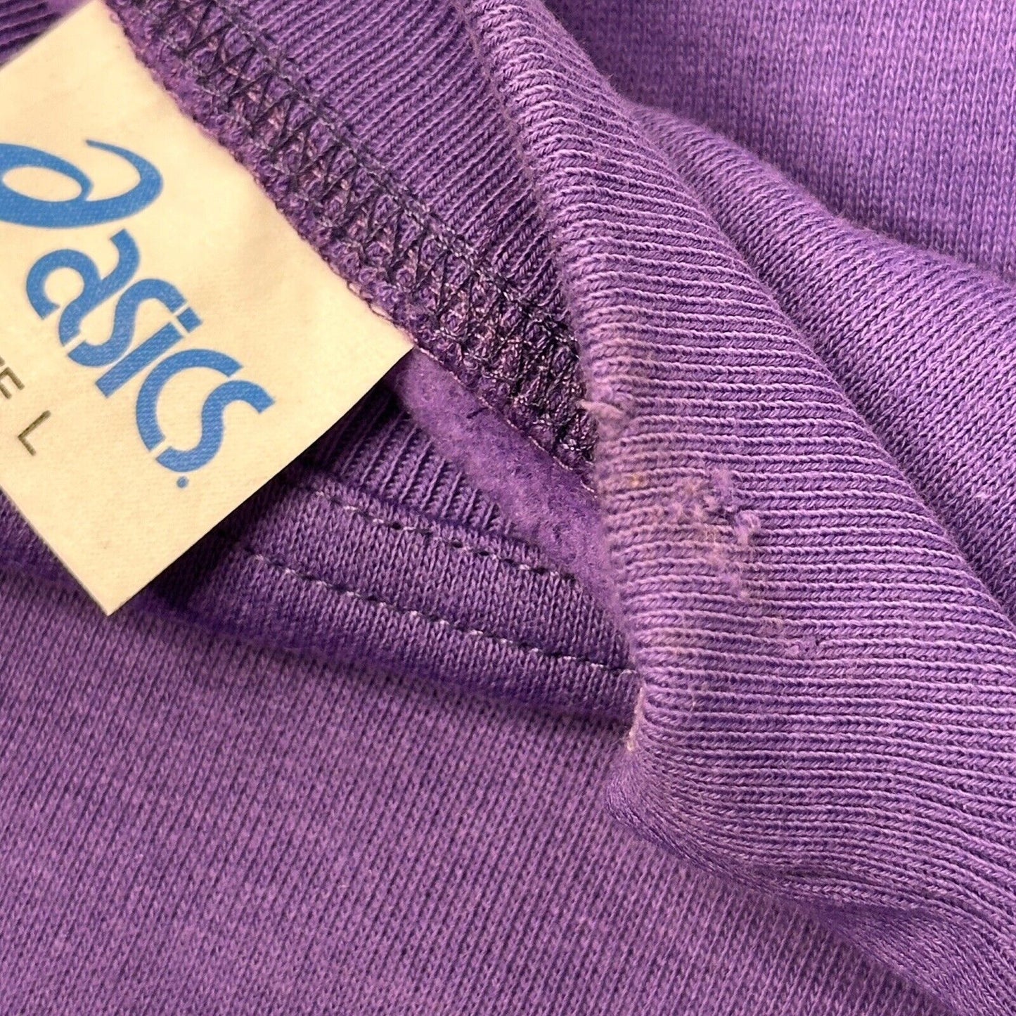 Vintage Asics 80’s Crew Neck Jumper Purple Men’s Large Made In Portugal