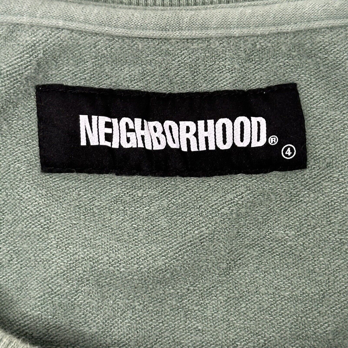 Neighborhood Light-P Crew Neck Sweatshirt Mens Large Green Made In Japan