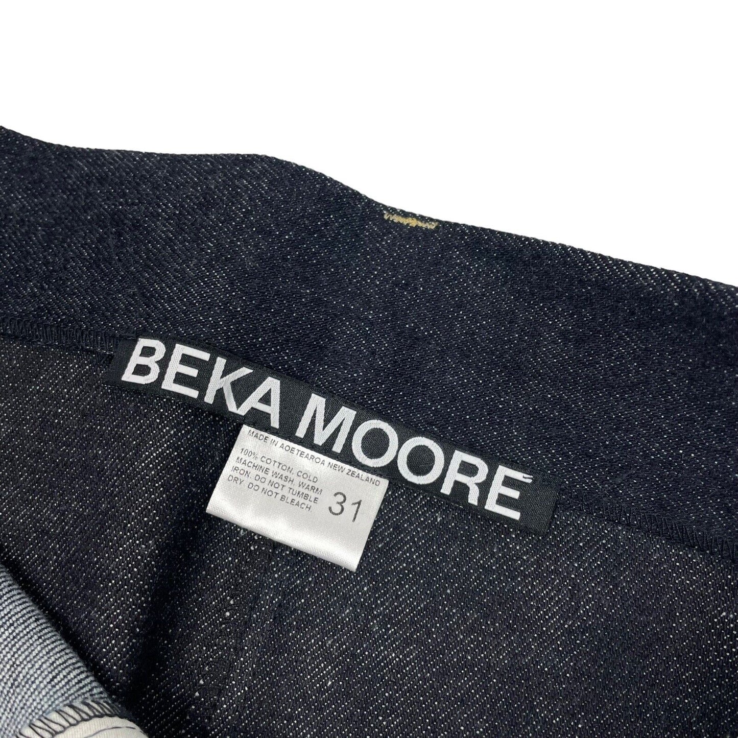 NWT Beka Moore Jock Jeans Blue And Grey Denim Unisex 31w 34l Made In New Zealand