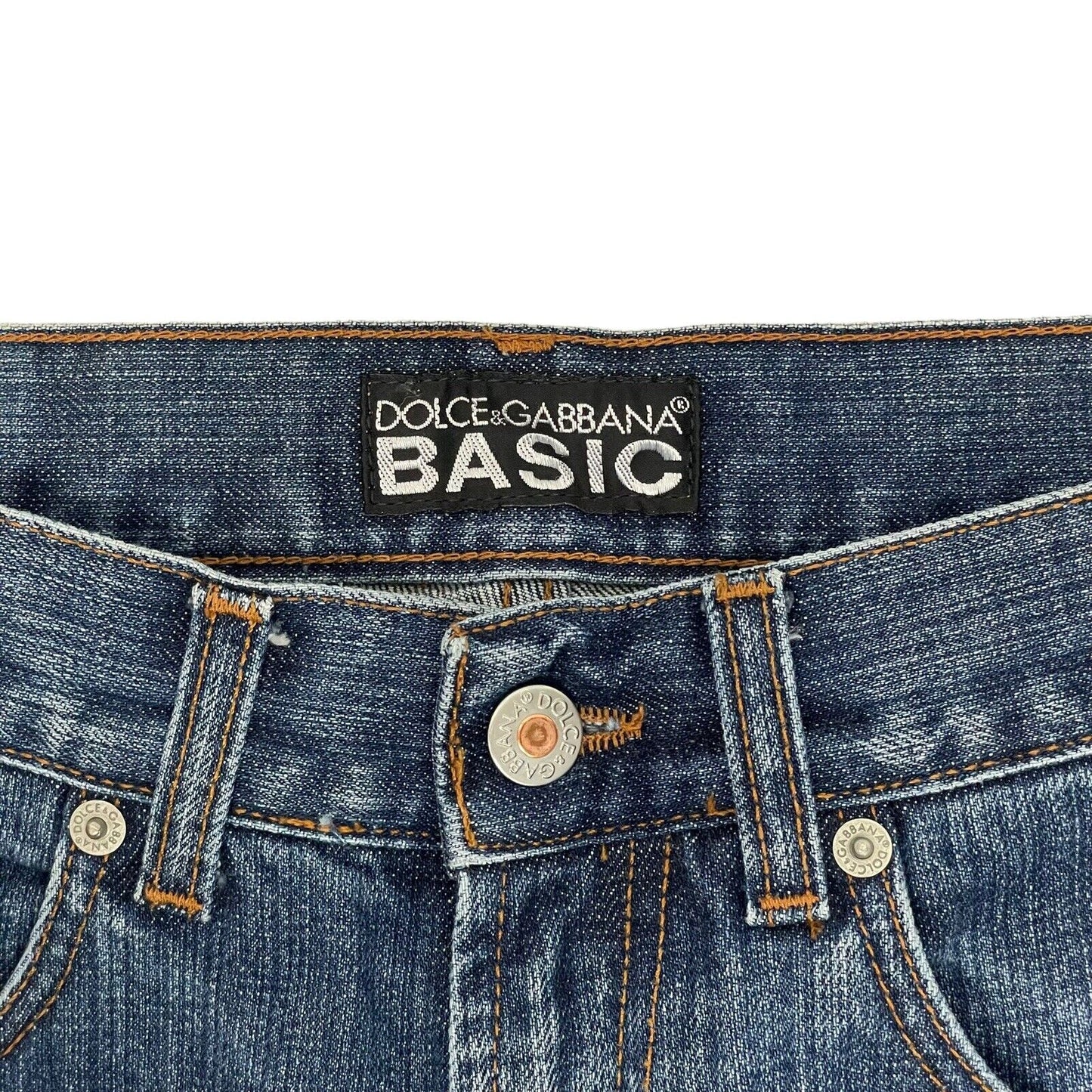 Vintage Dolce And Gabbana Basic Jeans Mens 30w 27l Straight Leg Blue Denim