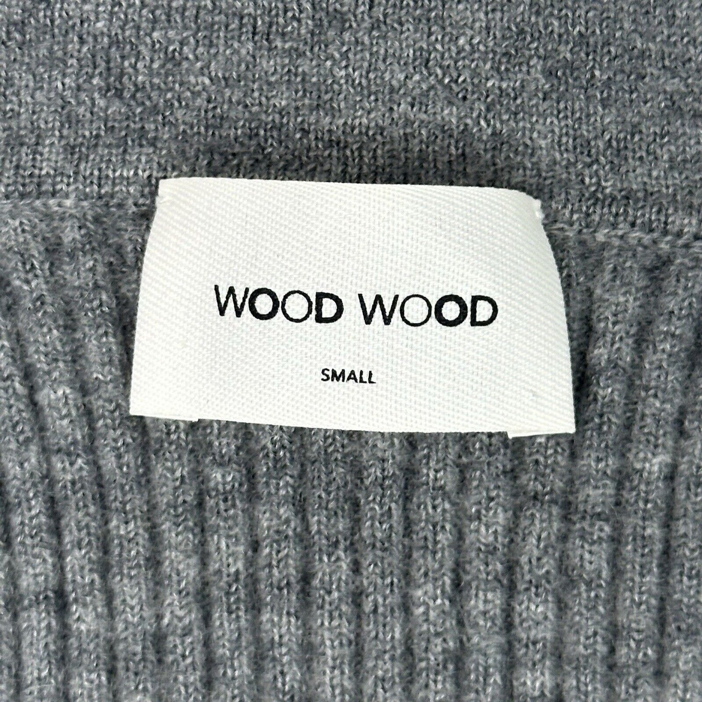 SS17 Wood Wood Robin Top Grey Womens Small Wool Stretch Material