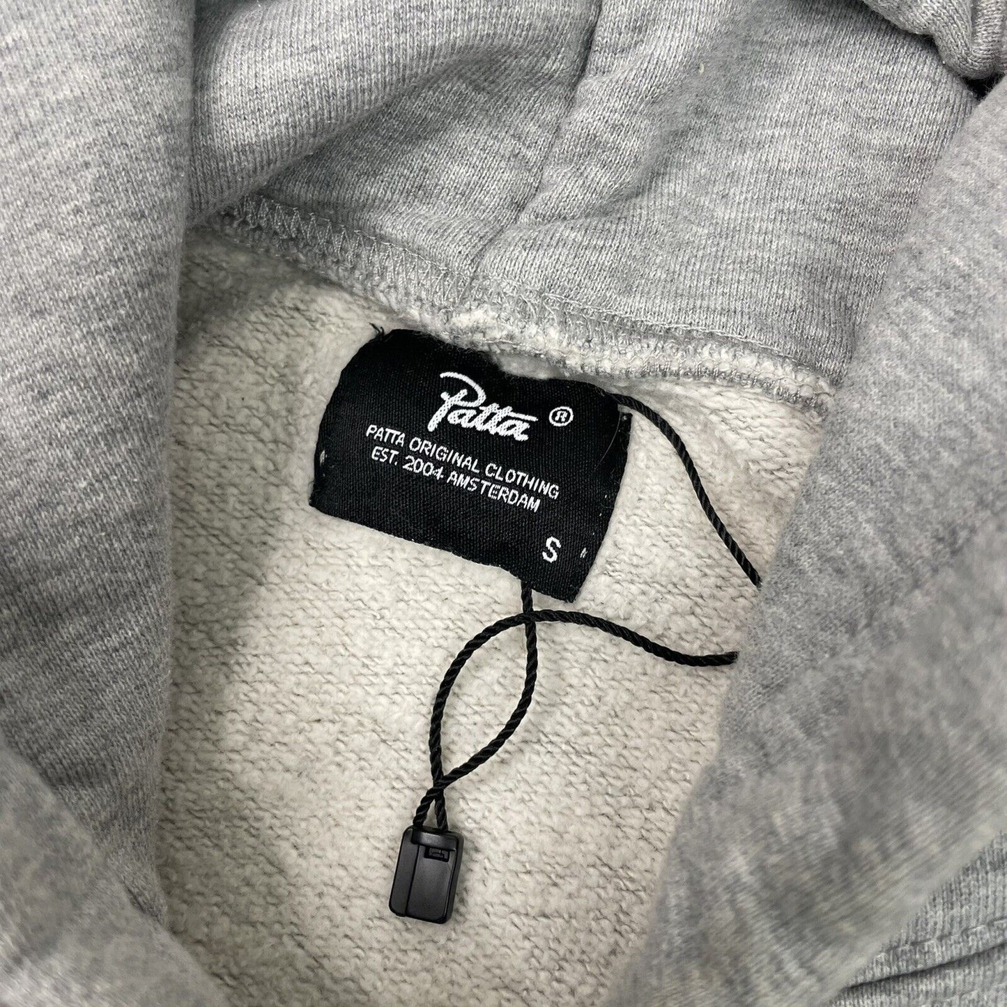 Patta Panther Pull Over Hoodie Mens Small Grey Graphic Print