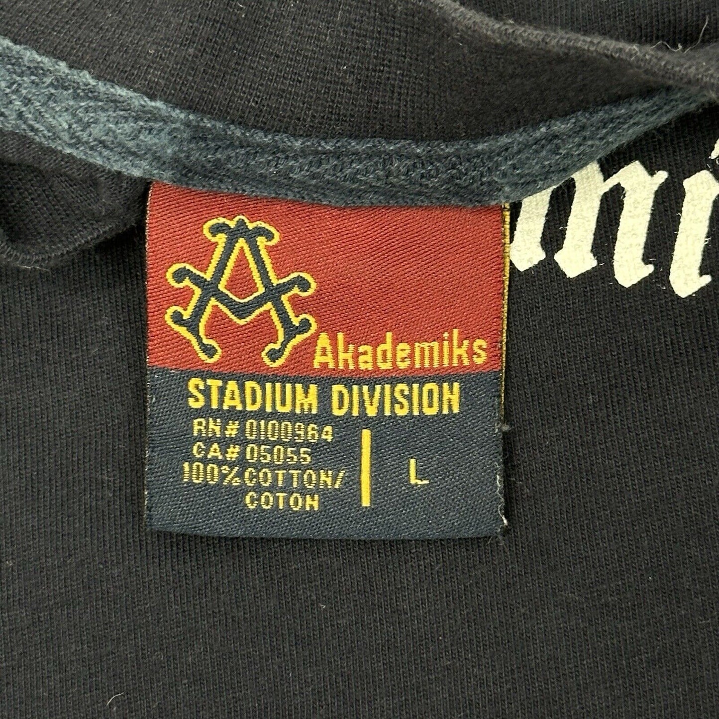 Vintage Akademiks Stadium Division T-Shirt Men’s Large Navy Blue