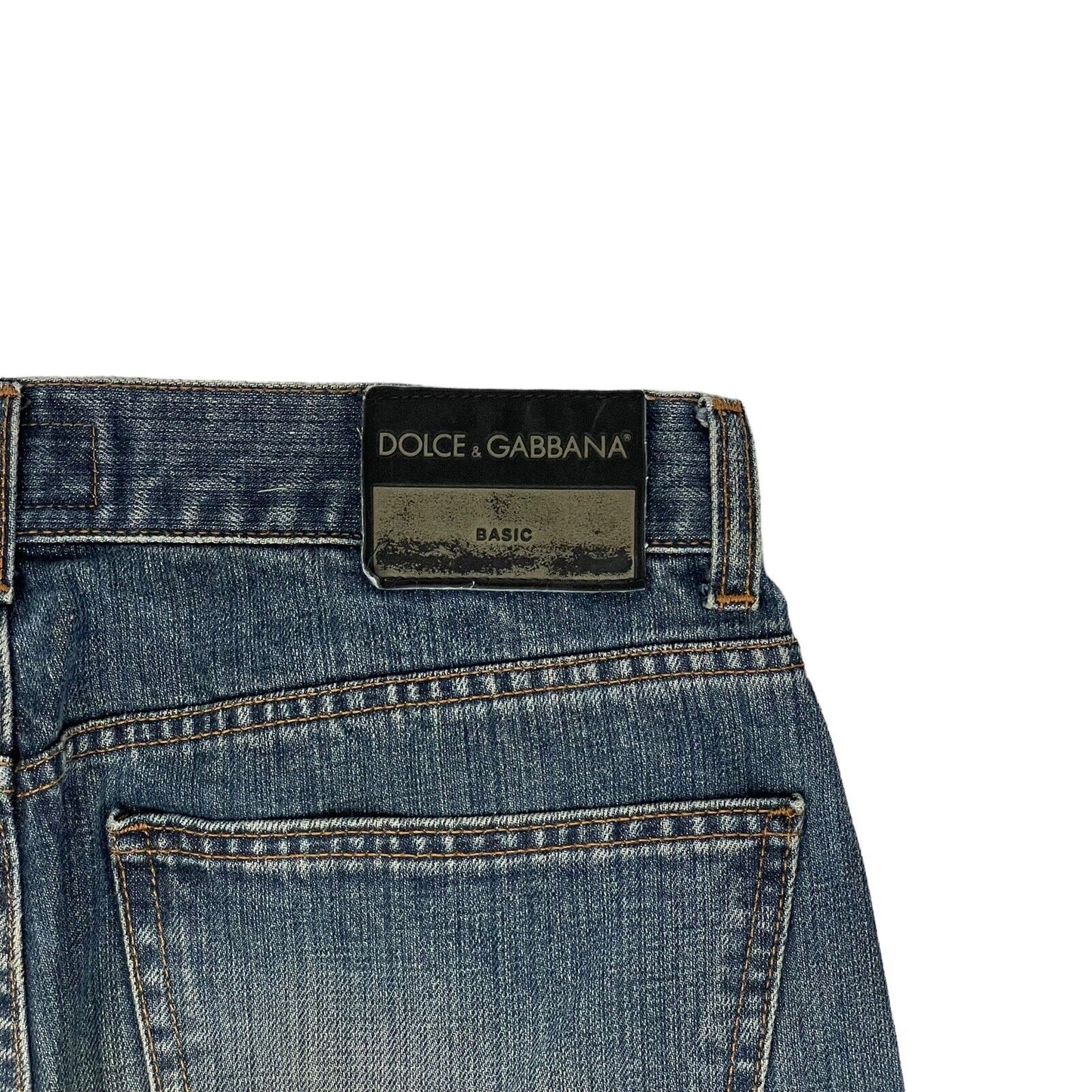 Vintage Dolce And Gabbana Basic Jeans Mens 30w 27l Straight Leg Blue Denim