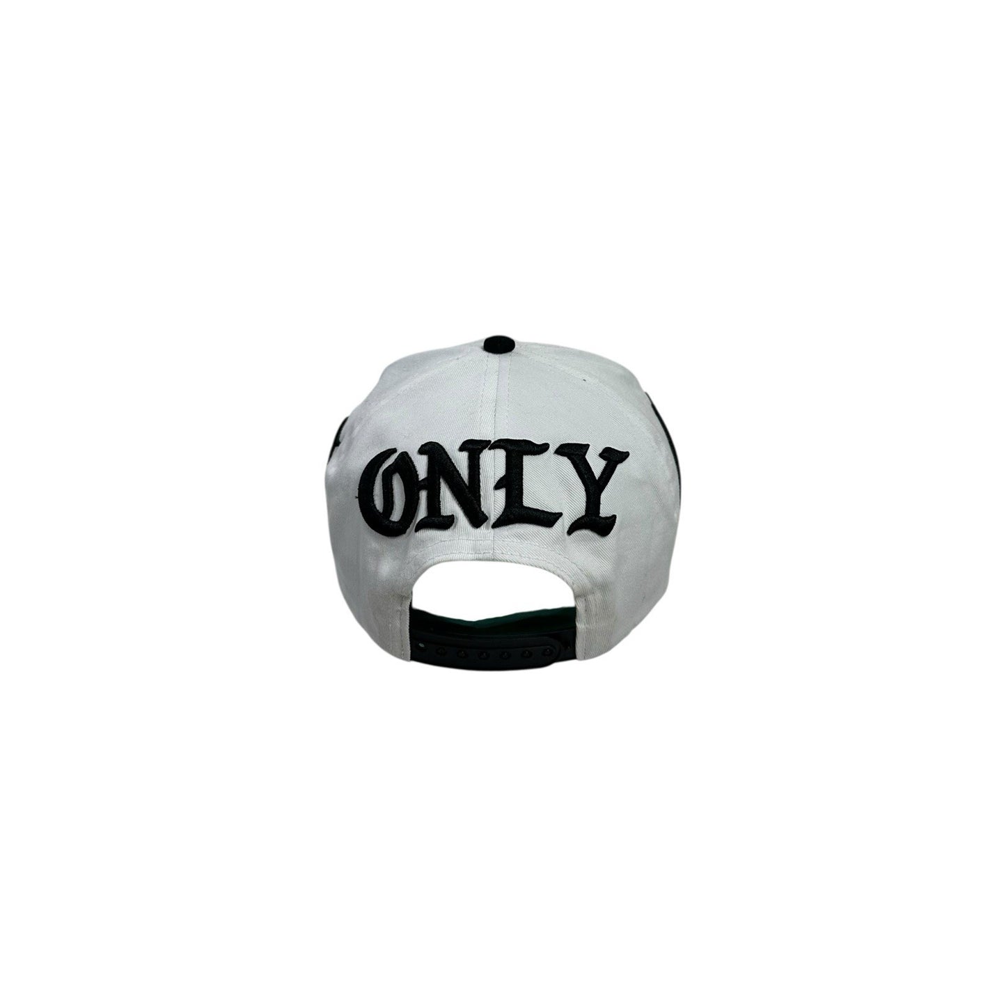 Cash Only 6 Panel Cap Embroidered Snapback White And Black