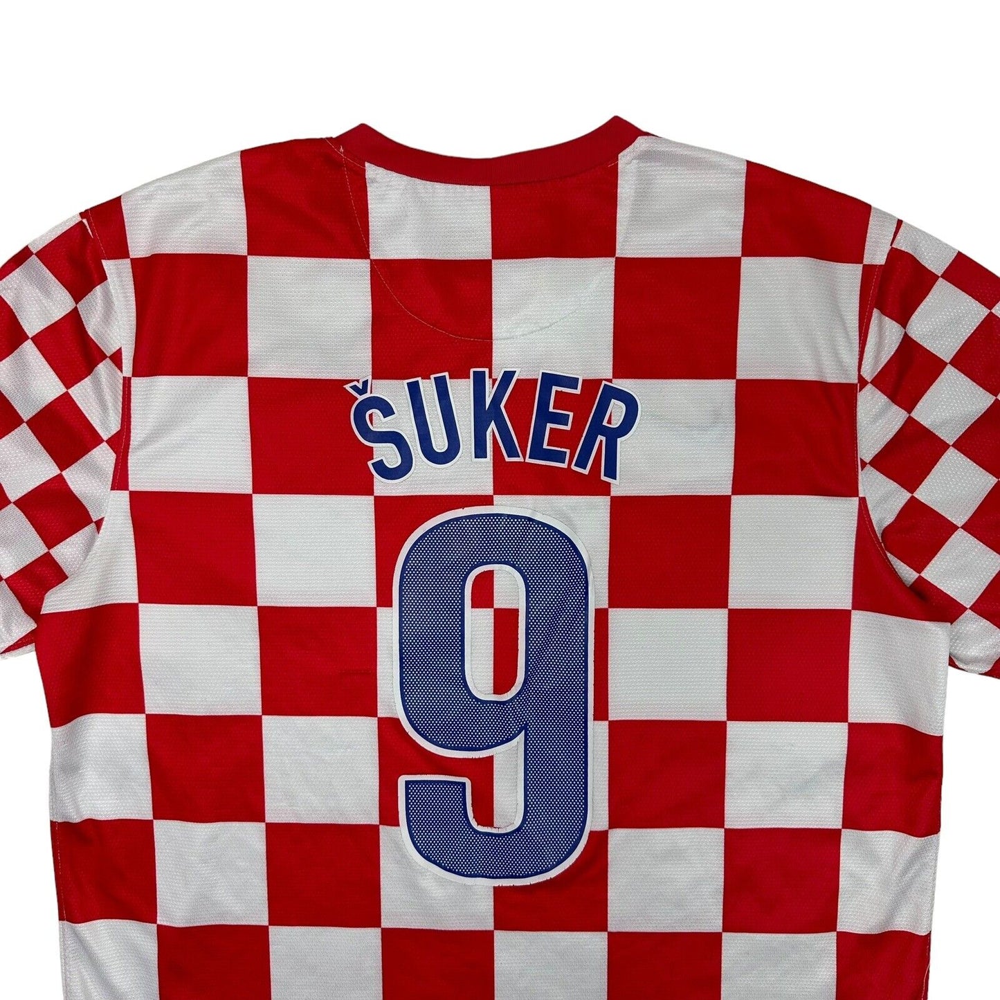 2012-2014 Croatia Nike Football Shirt Mens XL  White And Red Šuker 9