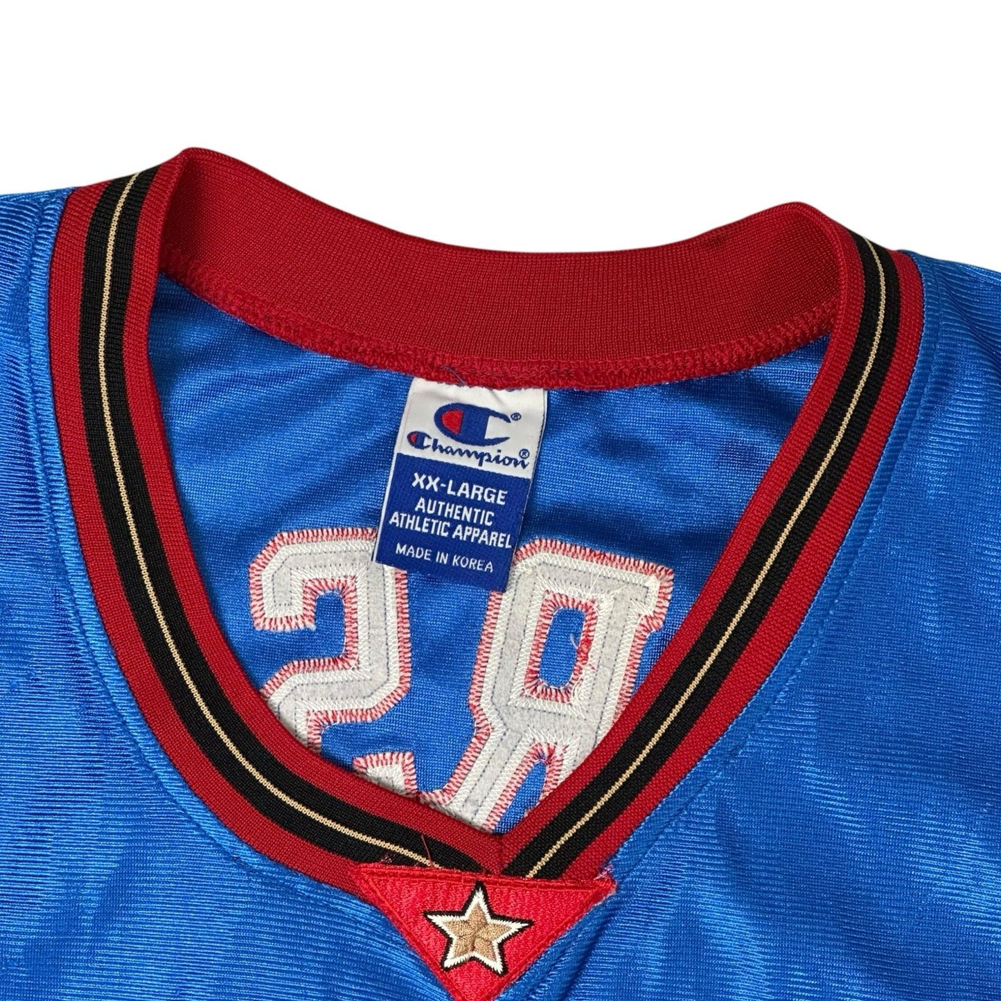 Vintage Philadelphia 76ers Champion Jersey Allen Iverson Men’s XXL Made In Korea