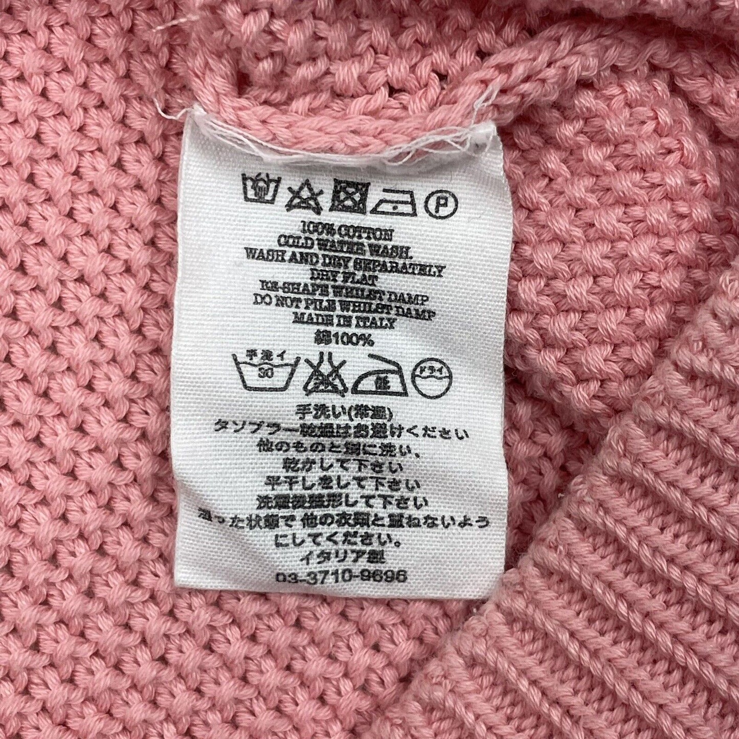 YMC Knit Crew Neck Jumper Women’s UK8 Pink Made In Italy You Must Create