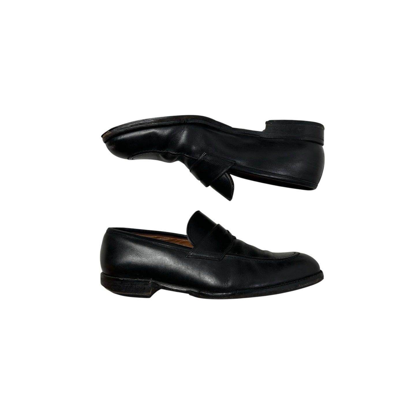 Vintage Valentino Shoes EU40 Black Men’s Slip On Black Leather