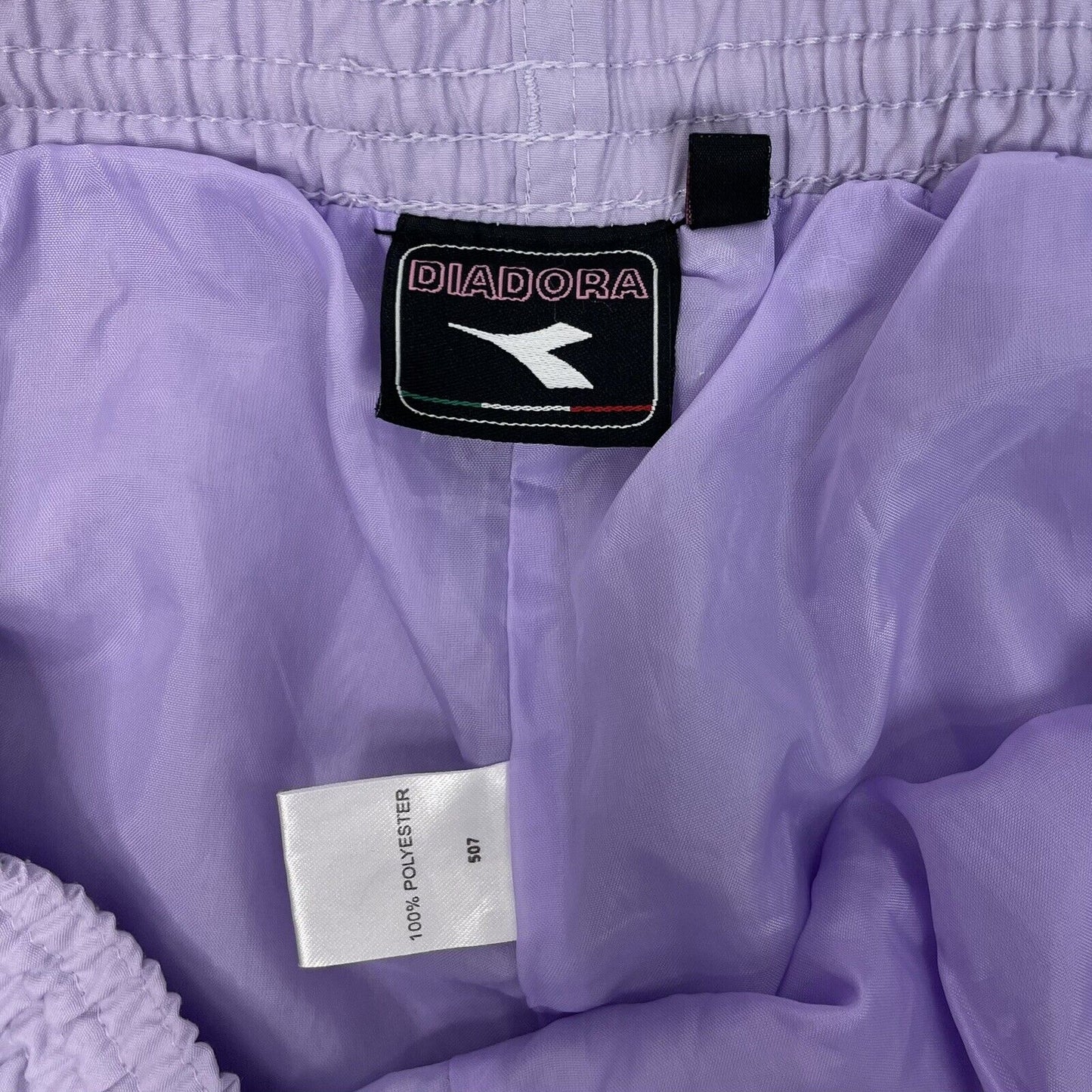 Vintage Diadora Shorts Womens Large Lilac Embroidered Logo