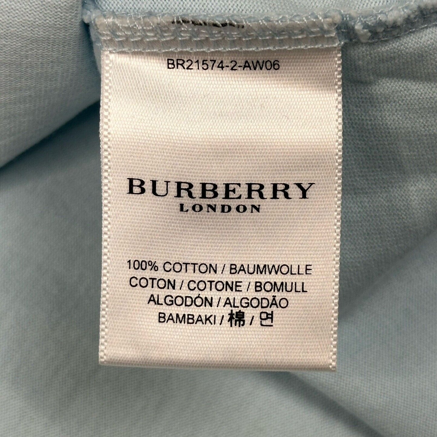 Vintage Burberry Pocket T-Shirt Blue Men’s Medium Long Sleeve