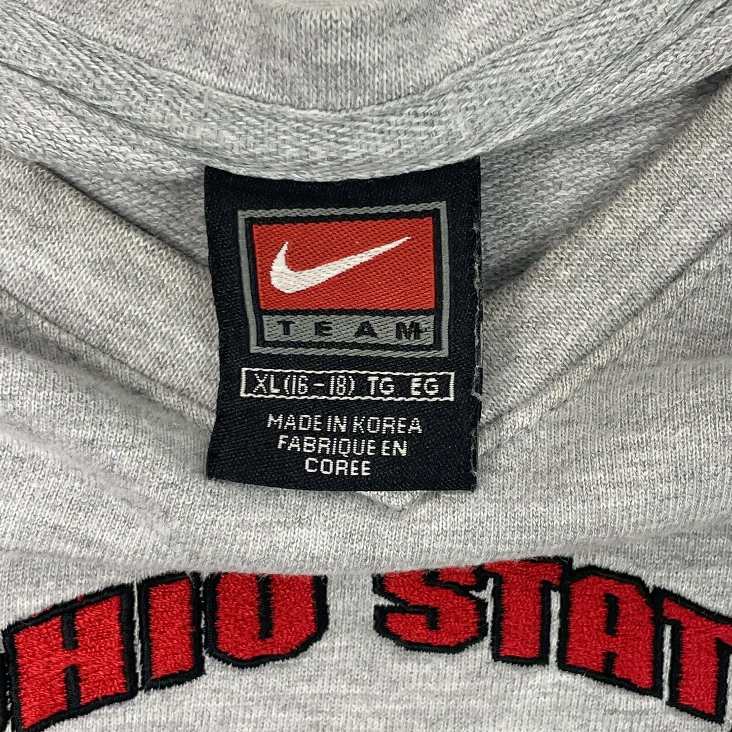 Vintage Nike Team Pull Over Jumper Embroidered Ohio State Grey Mens Medium